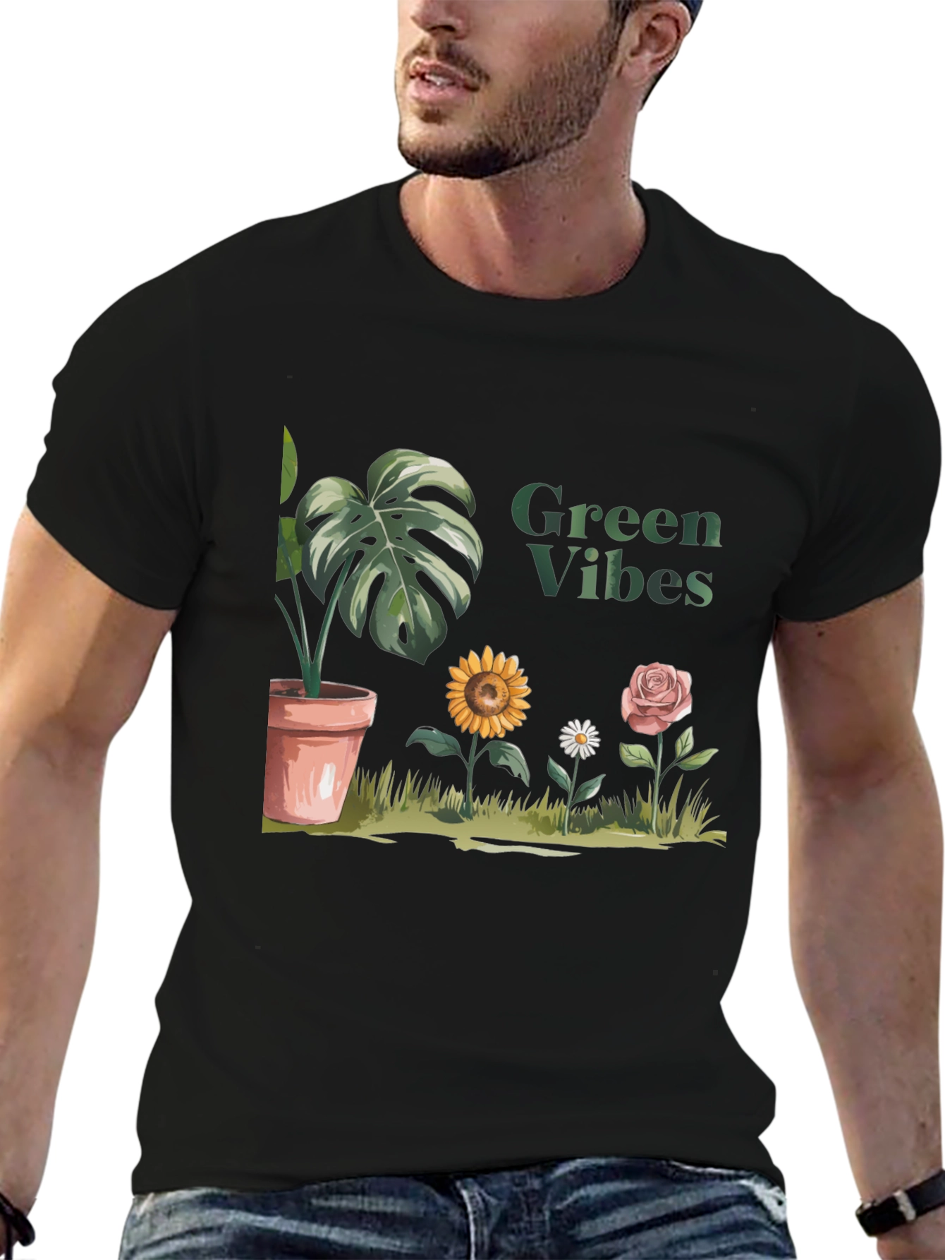 Green Vibes Graphic Tee - Stylish and Comfy