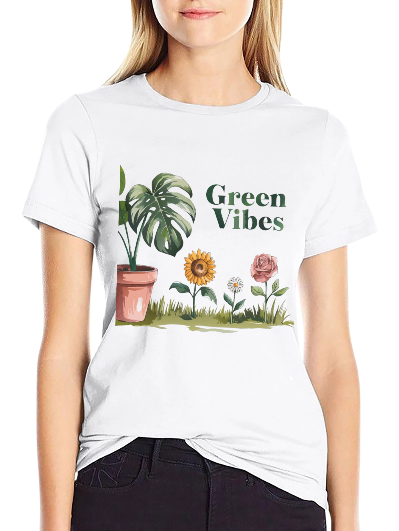 Green Vibes Graphic Tee - Stylish and Comfy