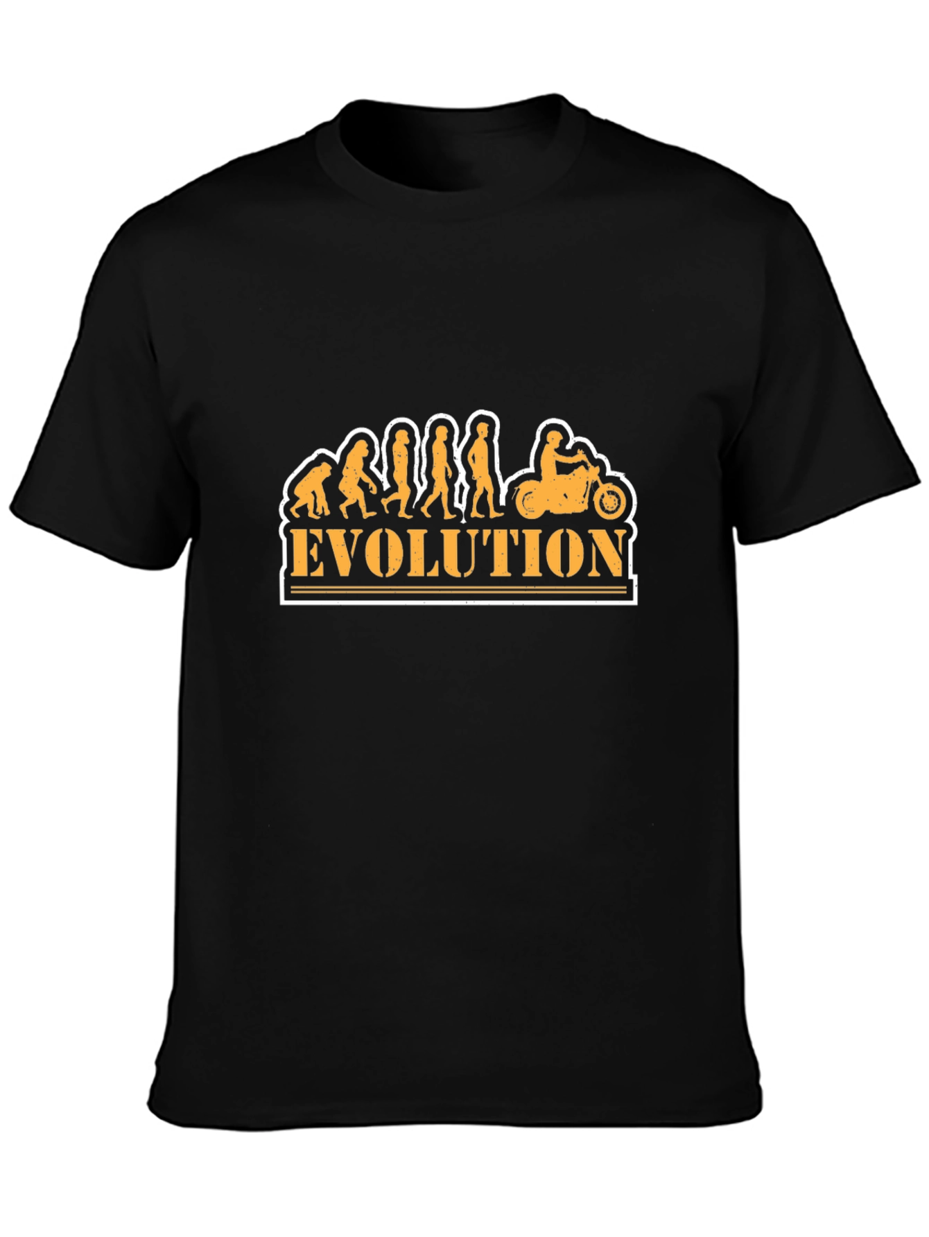 Evolution Motorcycle T-Shirt - Black Graphic Tee