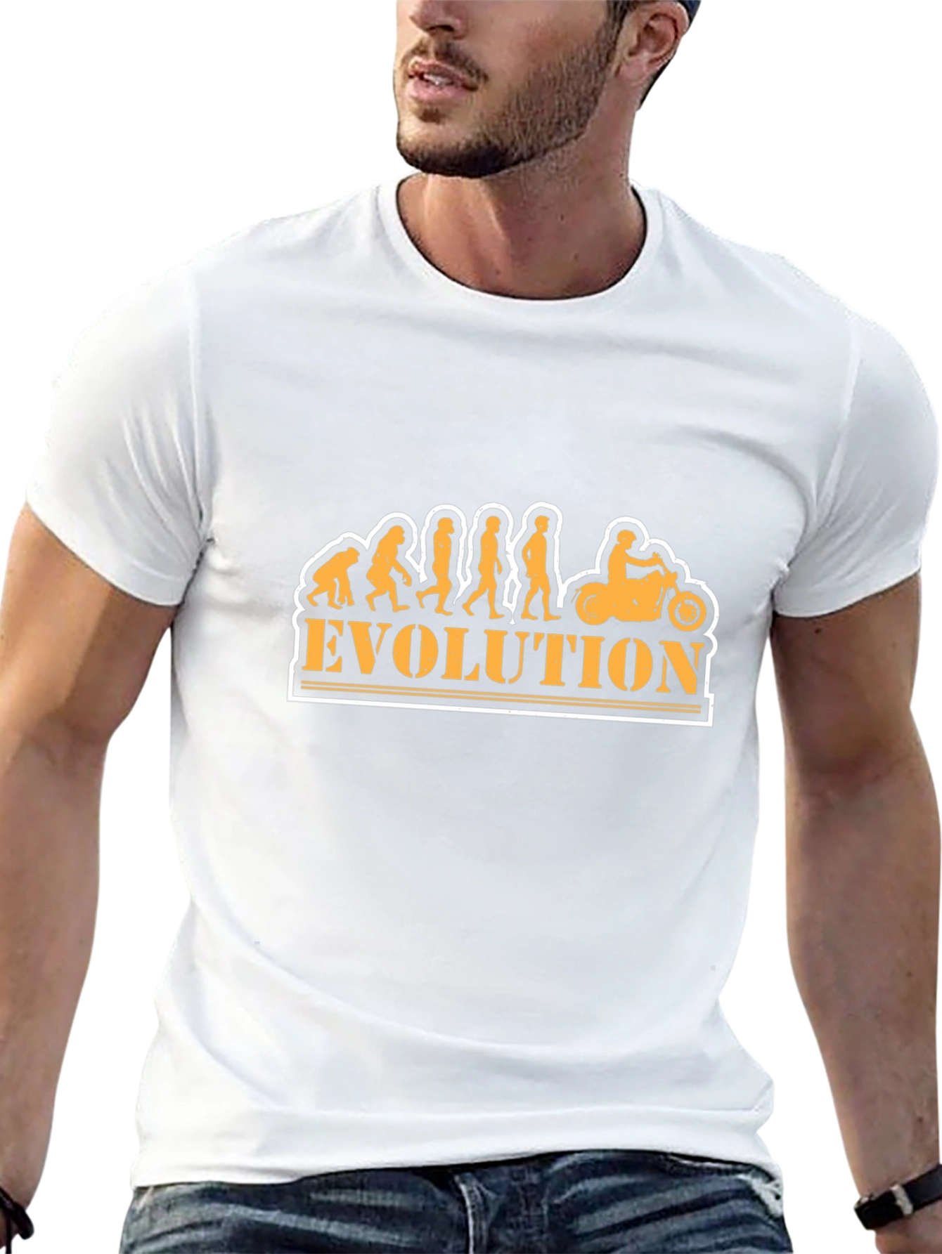 Evolution Motorcycle T-Shirt - Black Graphic Tee