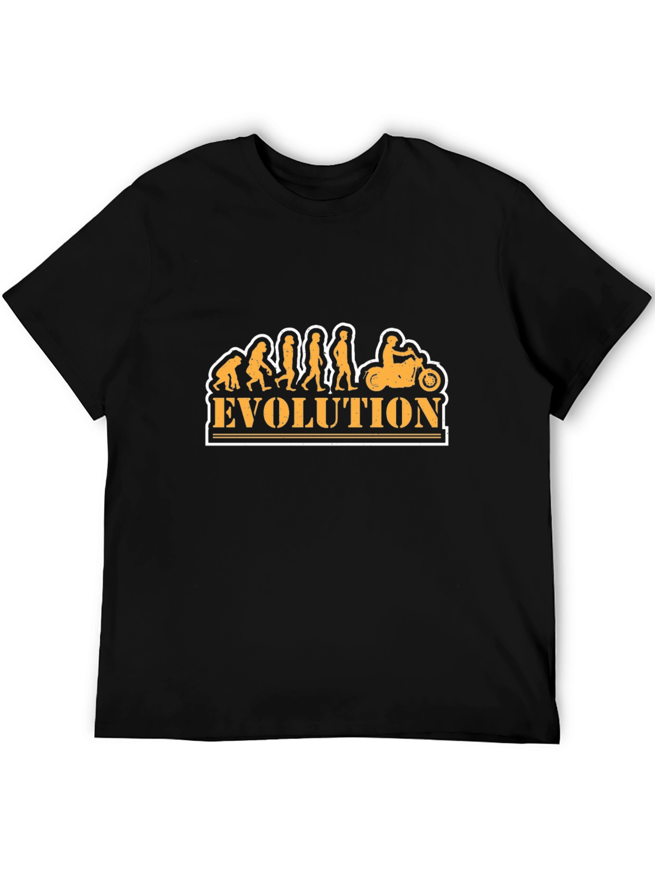 Evolution Motorcycle T-Shirt - Black Graphic Tee