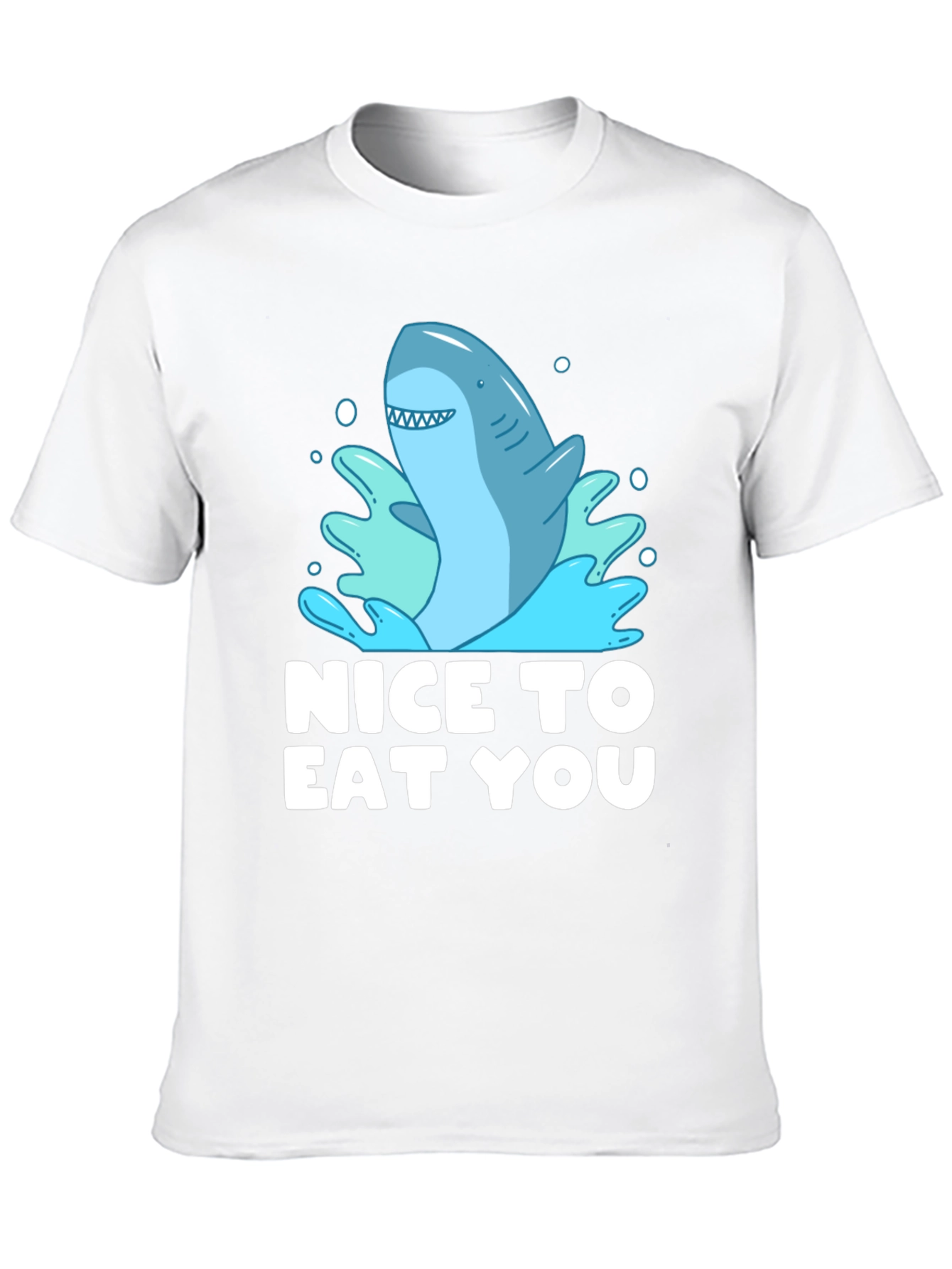 Funny Shark Graphic Tee - Nice To Eat You