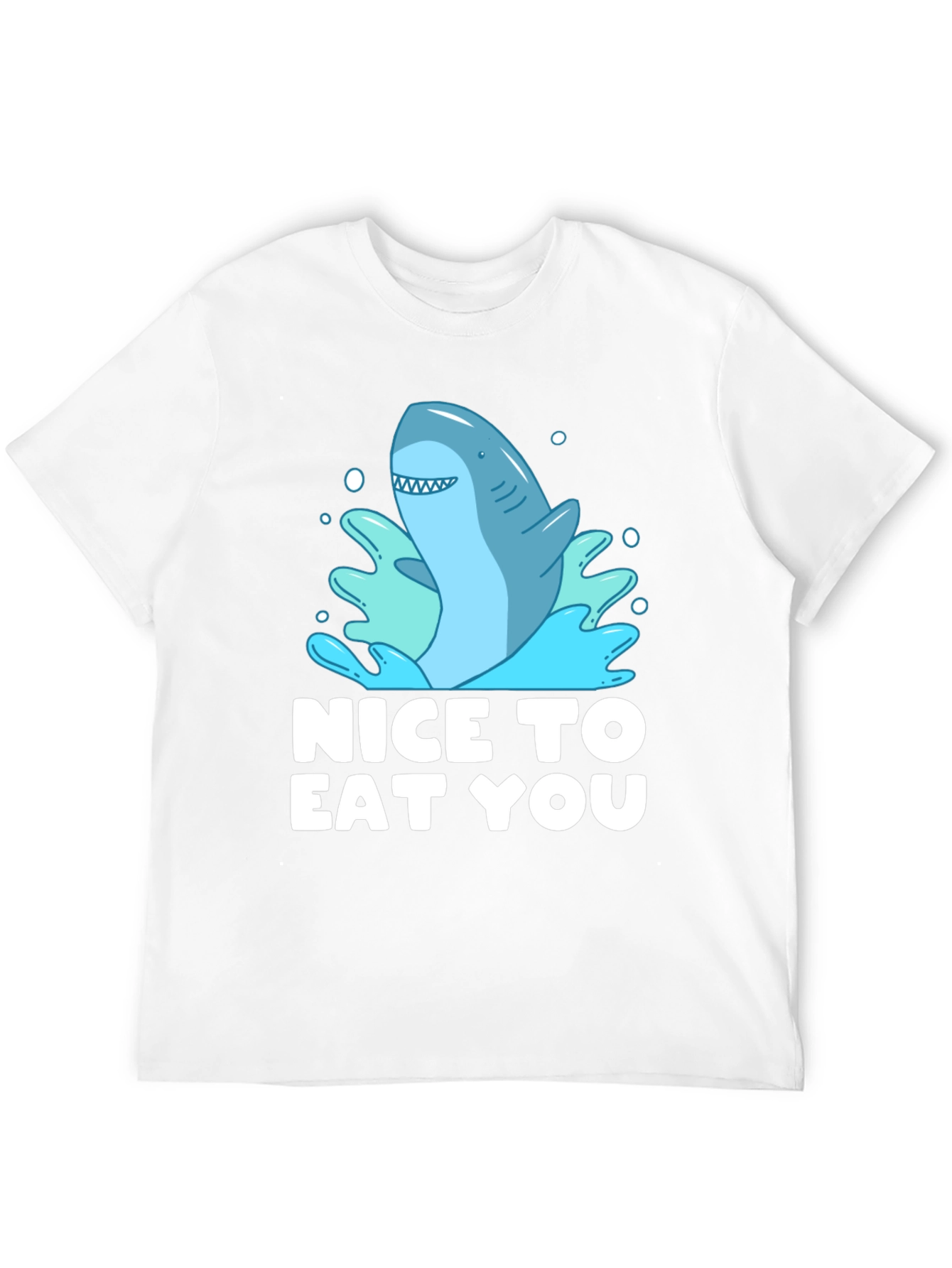 Funny Shark Graphic Tee - Nice To Eat You
