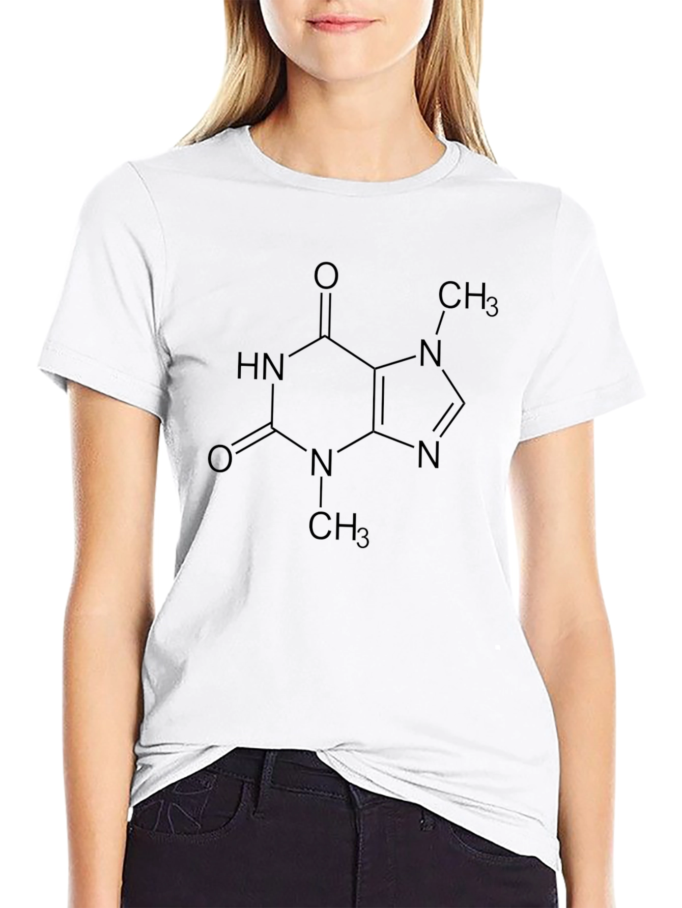 Caffeine Molecule Graphic T-Shirt