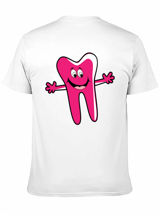 Funny Cartoon Tooth Graphic T-Shirt
