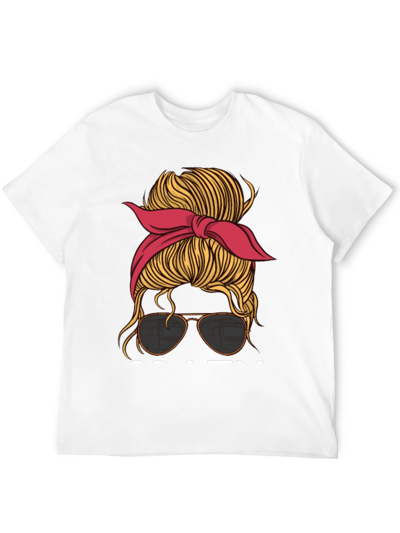 Messy Bun Aviator T-Shirt - Casual Graphic Tee