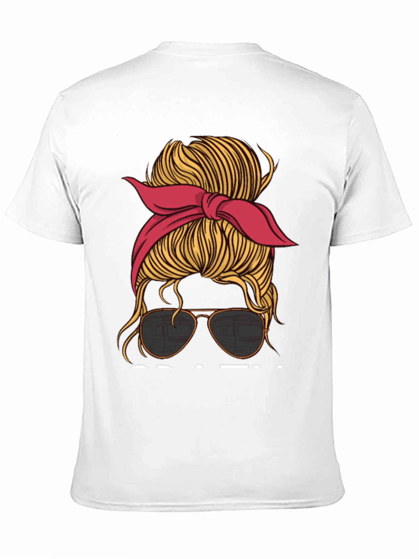 Messy Bun Aviator T-Shirt - Casual Graphic Tee