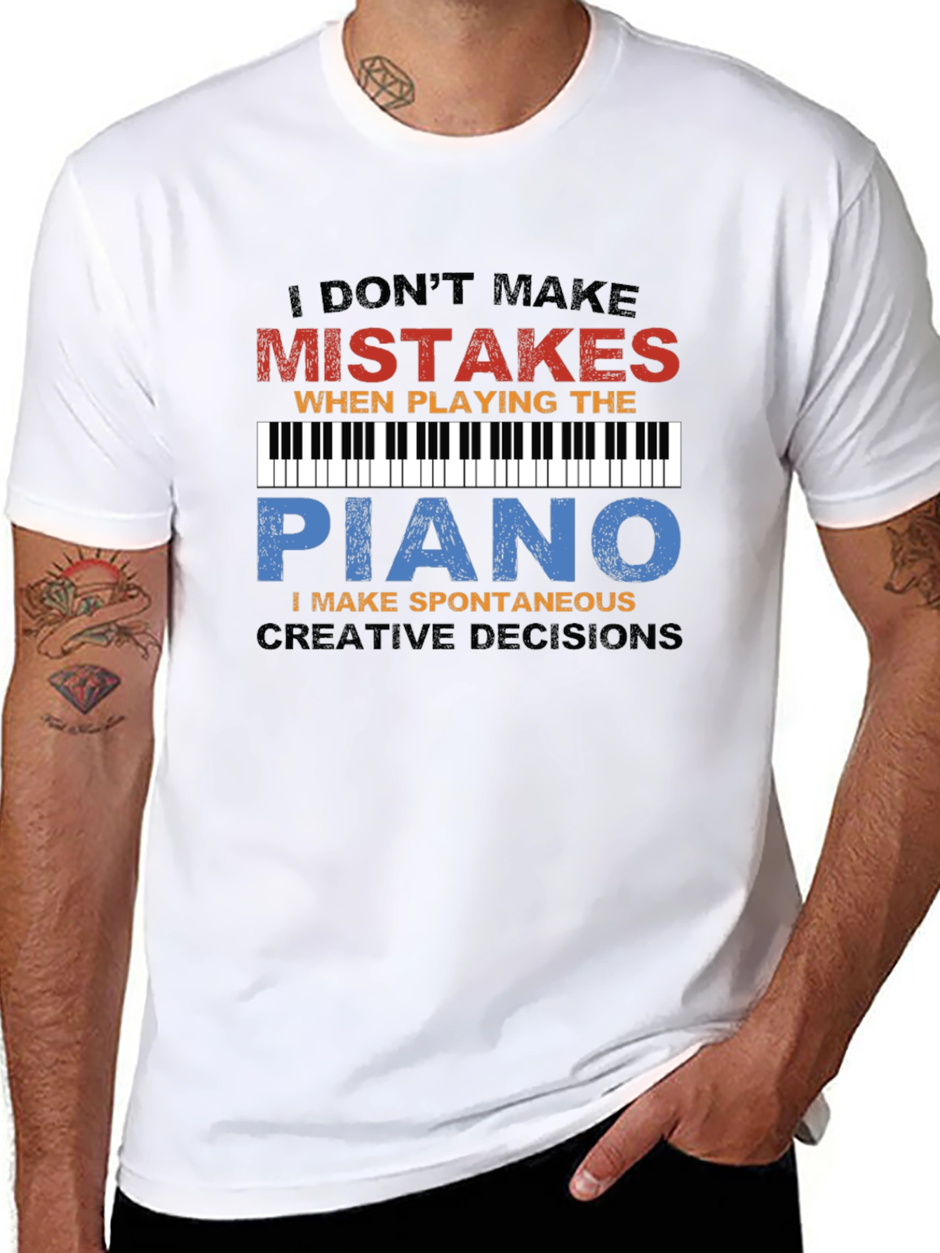 Piano Player T-Shirt: I Dont Make Mistakes Tee