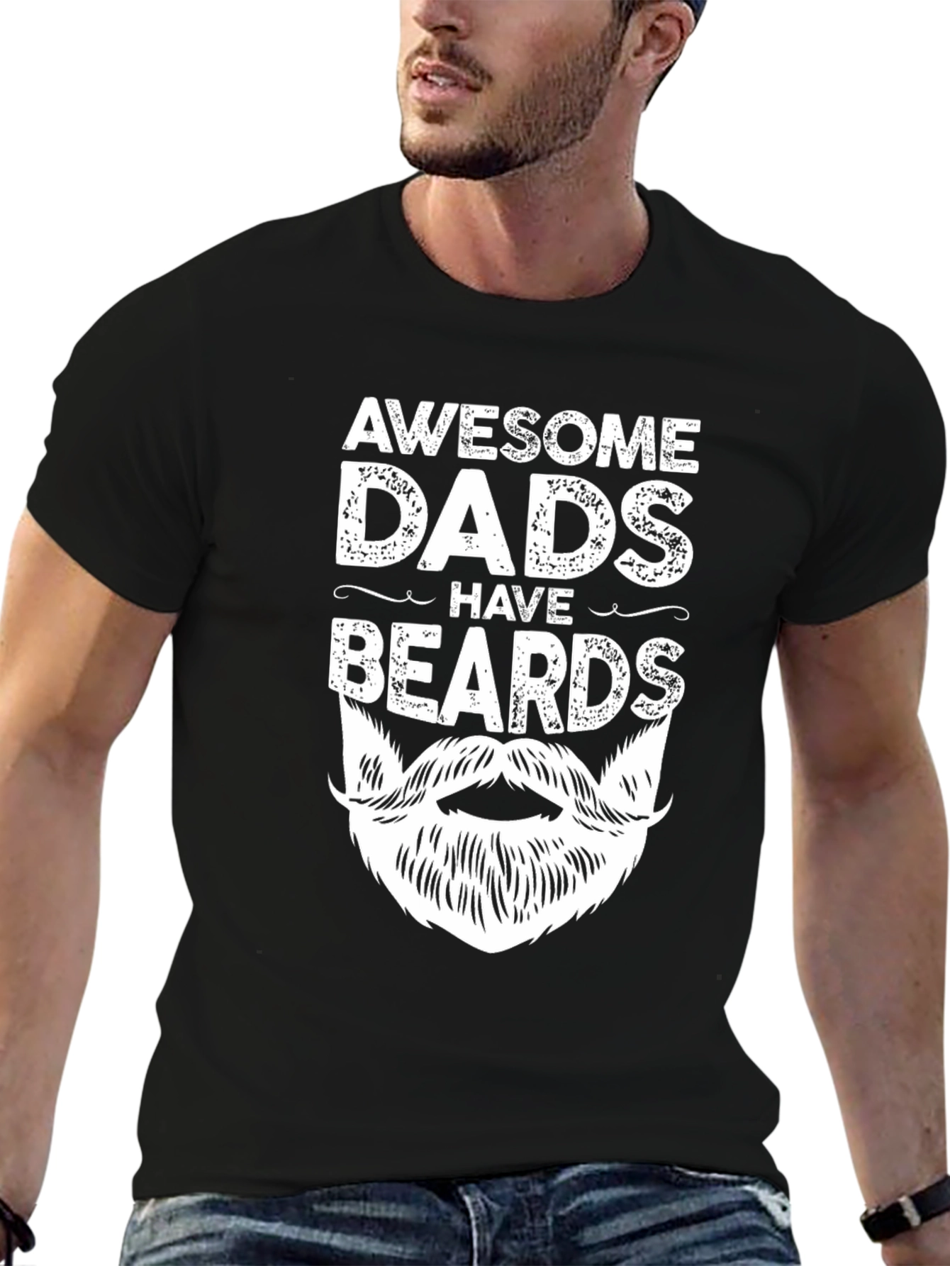 Awesome Dads Have Beards Graphic T-Shirt