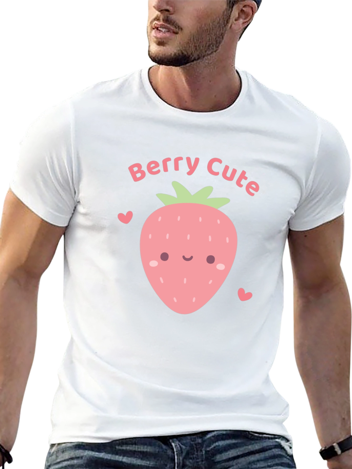 Berry Cute Graphic Tee - Black Cotton T-Shirt