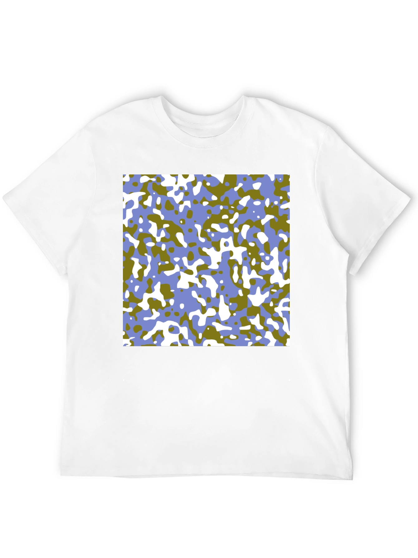 Abstract Camo Print Black T-Shirt