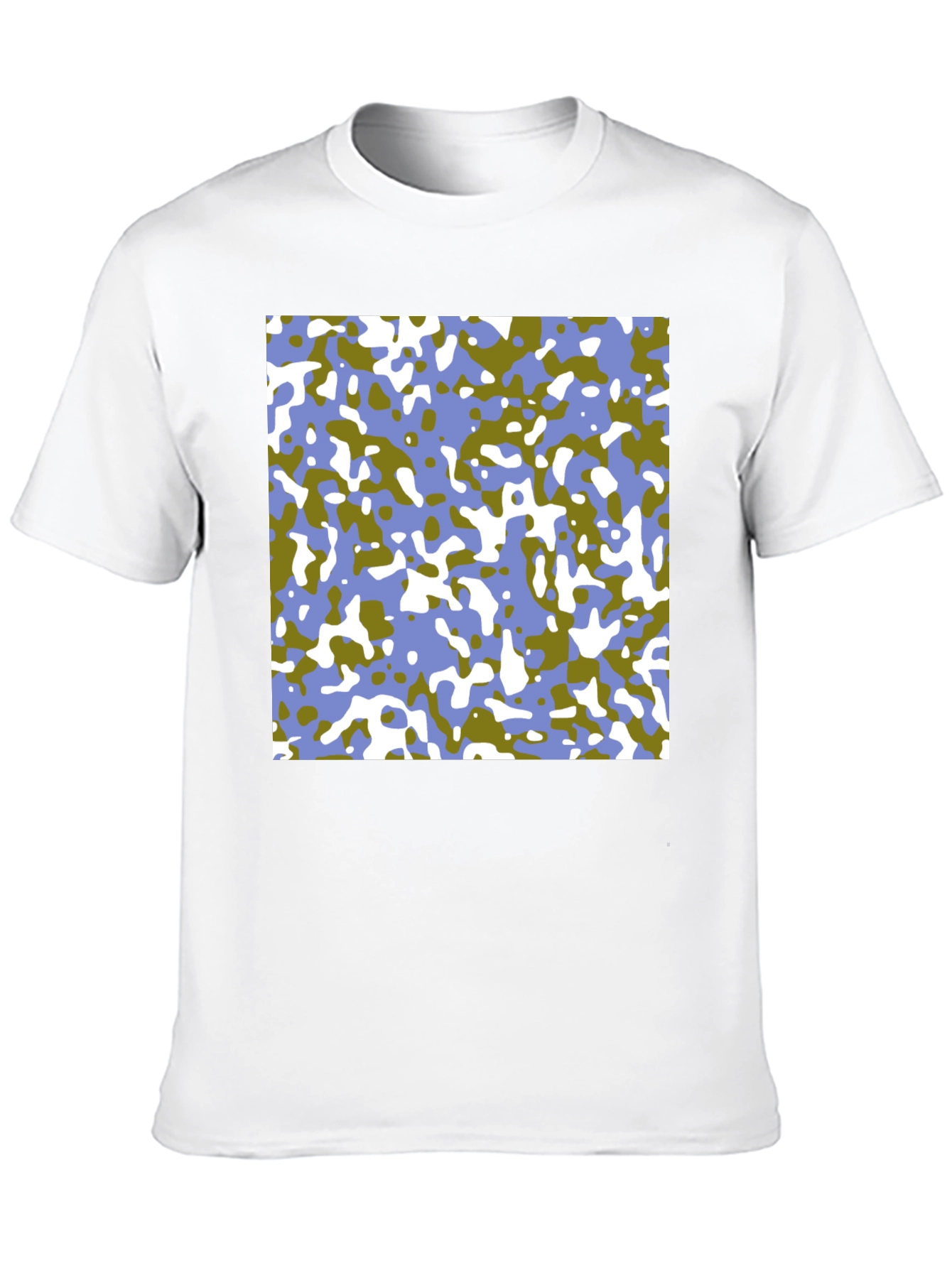Abstract Camo Print Black T-Shirt