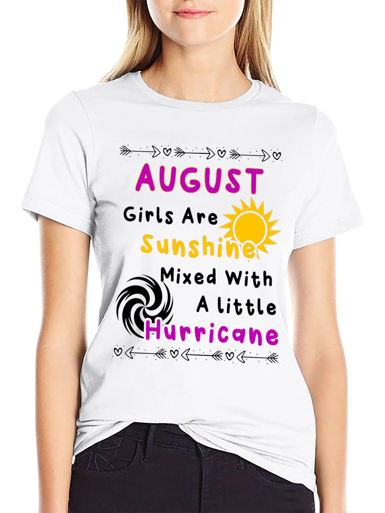 August Girls Sunshine Hurricane Black T-Shirt