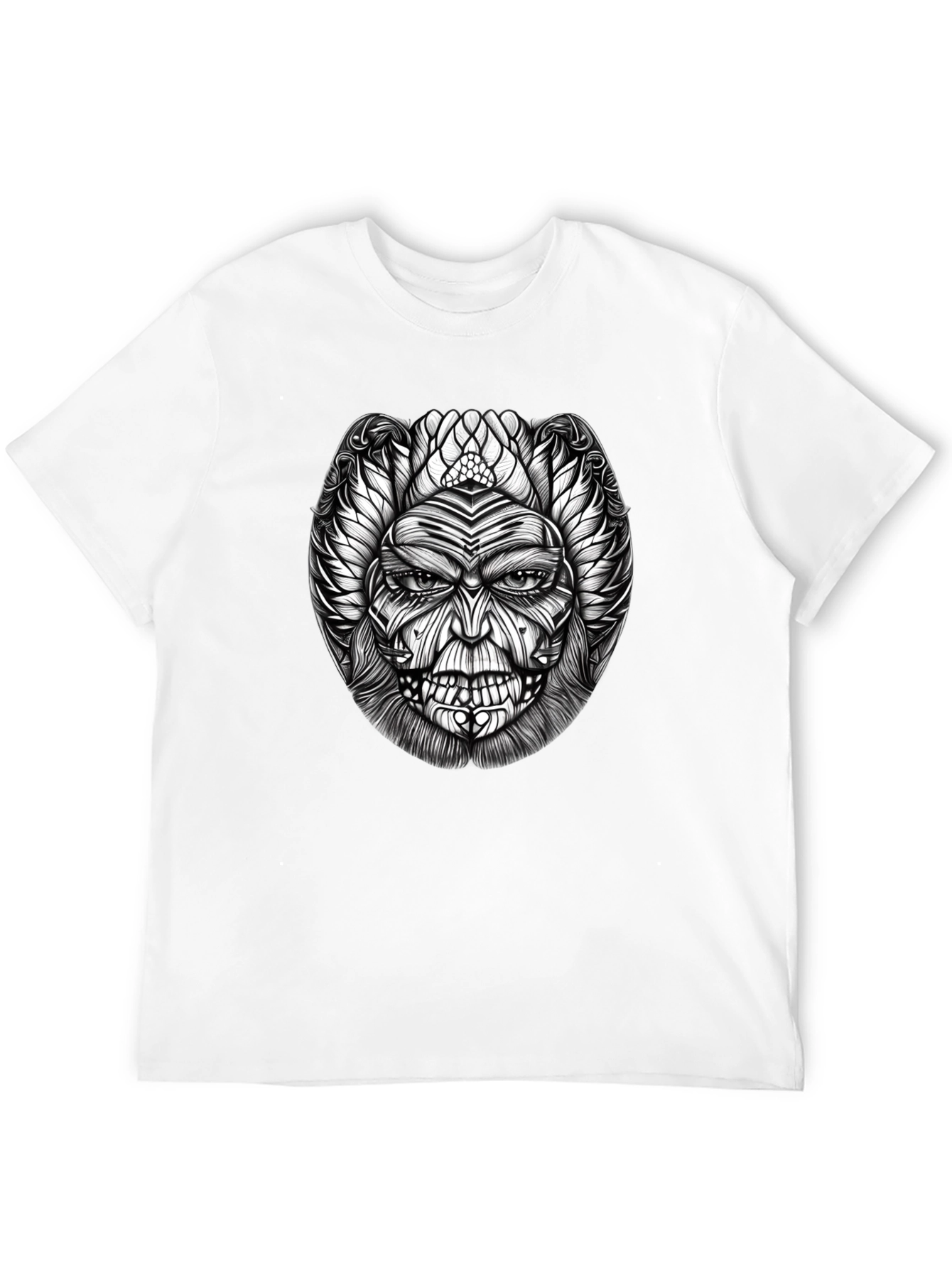 Unique Graphic Print Black T-Shirt
