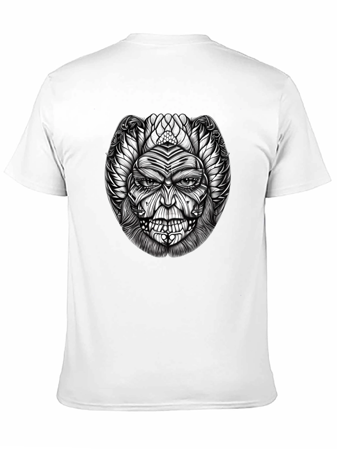 Unique Graphic Print Black T-Shirt