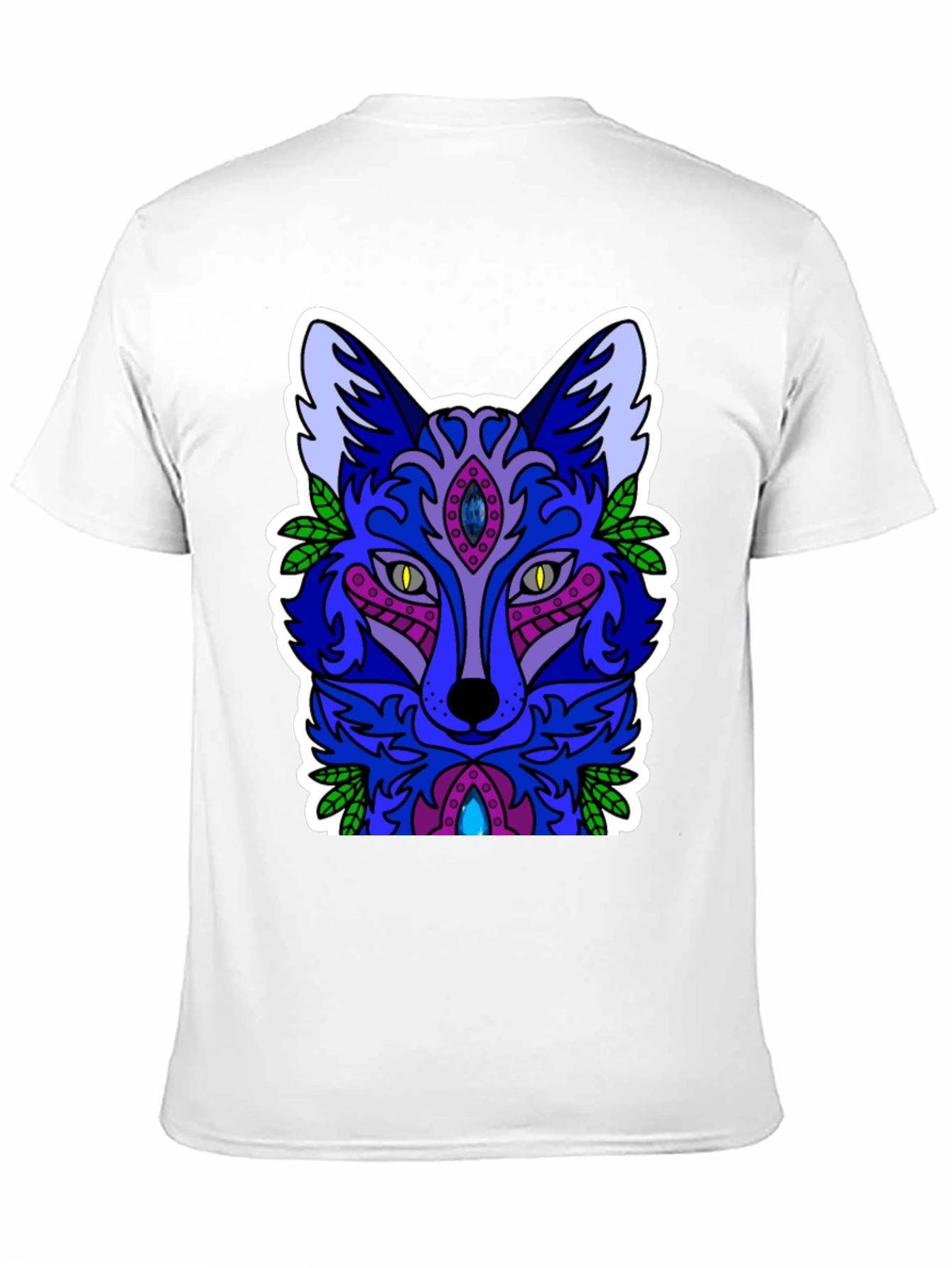Abstract Fox Graphic Tee - Mens Black T-Shirt
