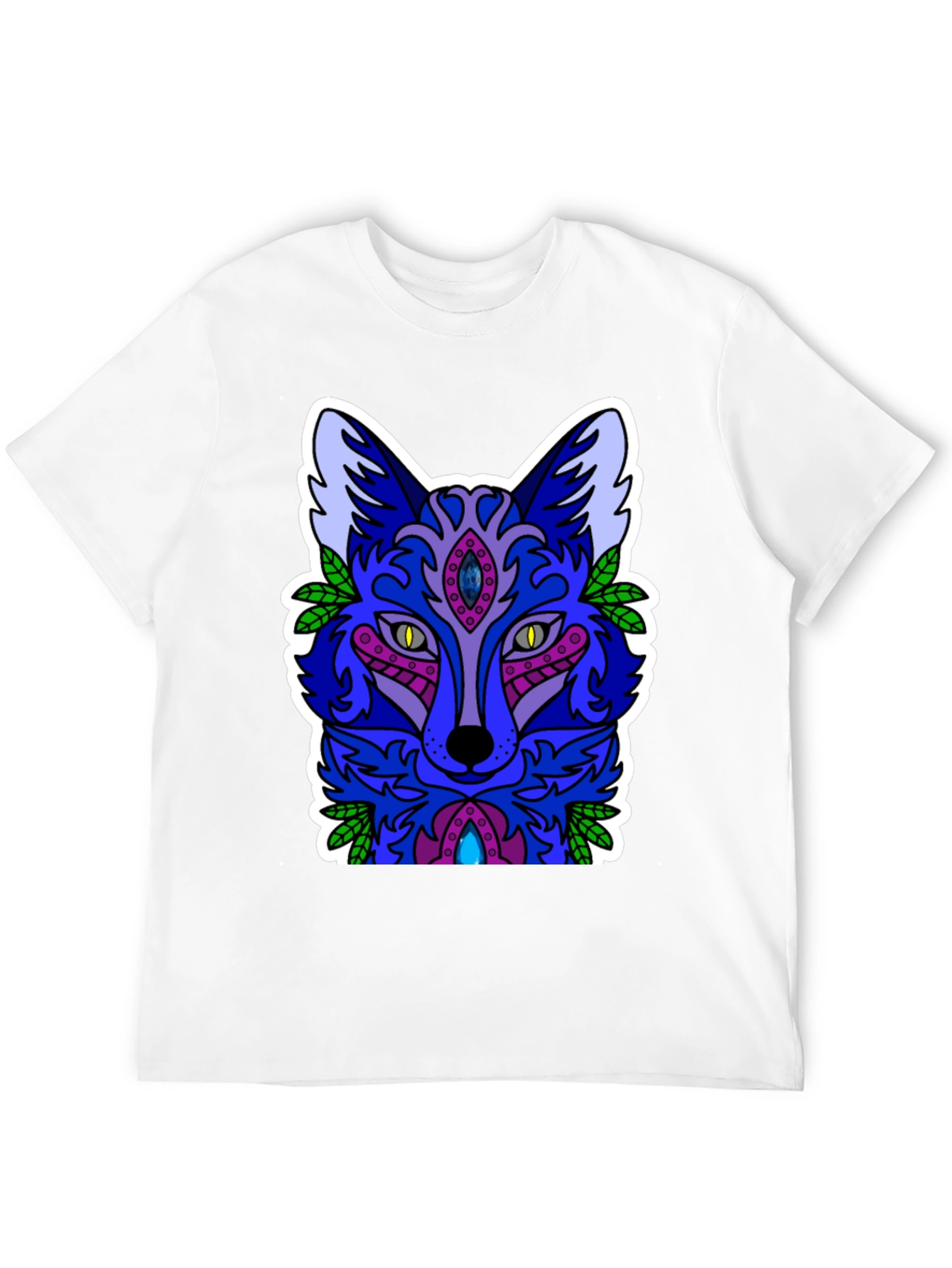 Abstract Fox Graphic Tee - Mens Black T-Shirt