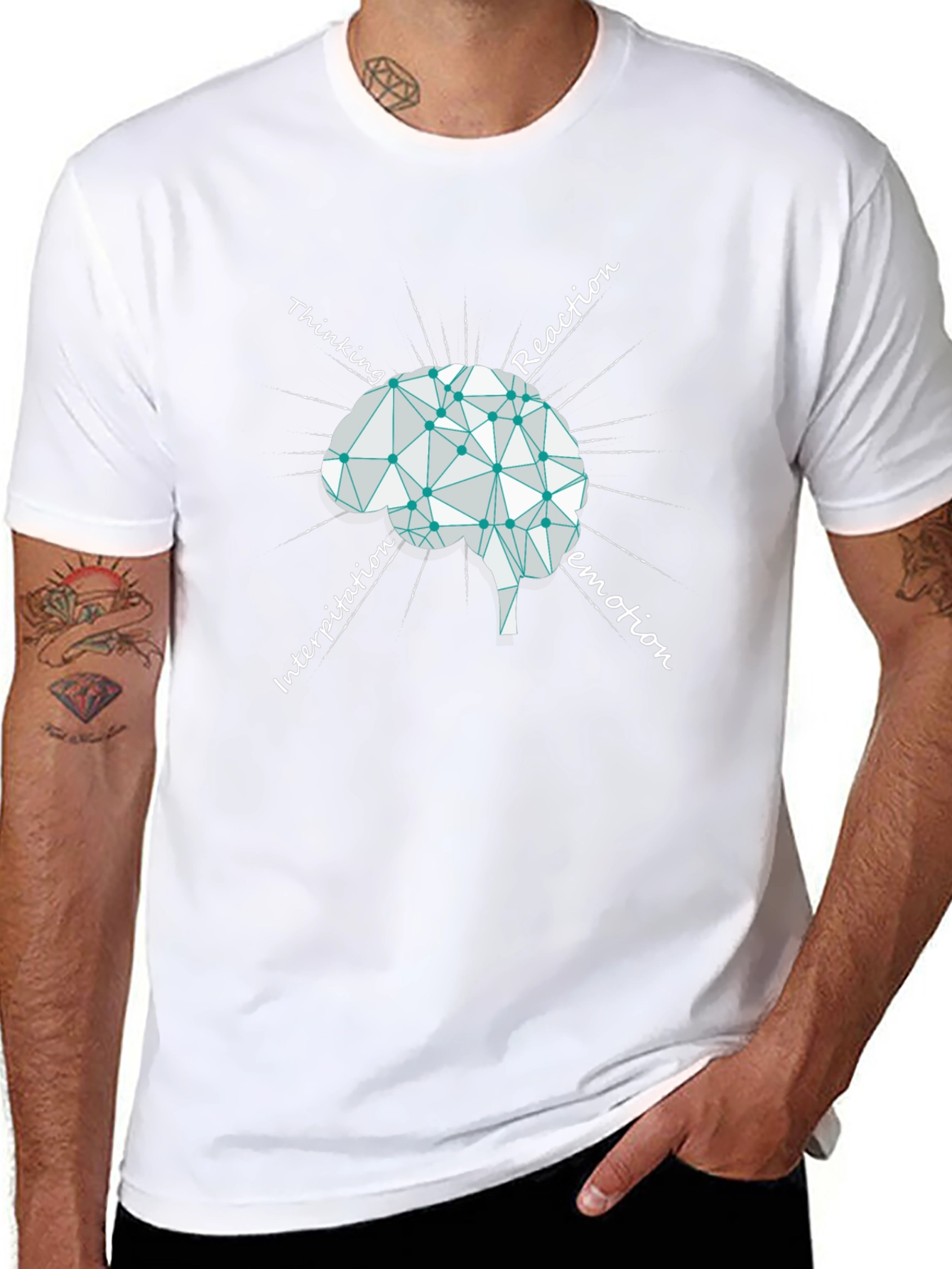 Brain Process Black Graphic T-Shirt