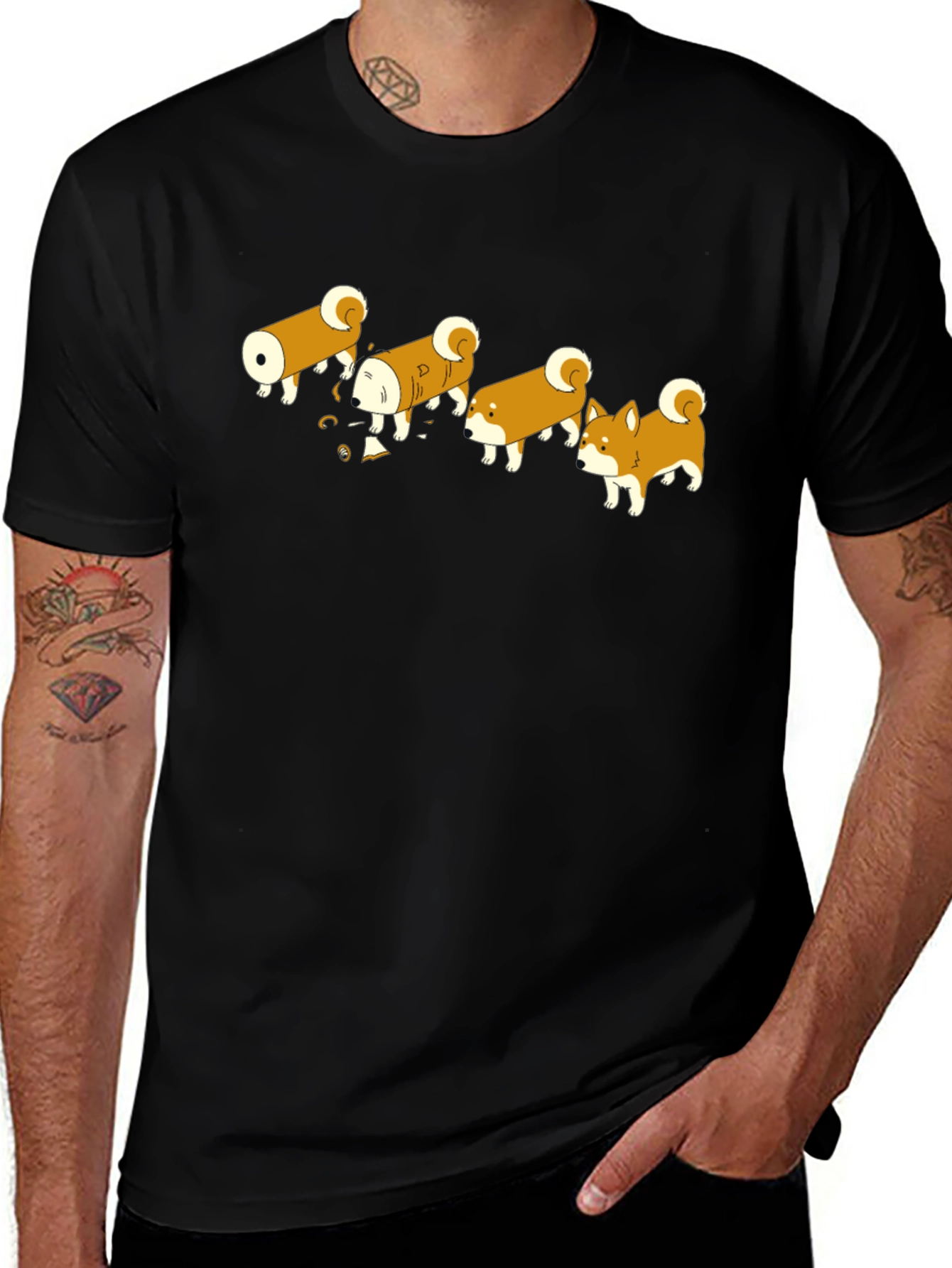 Shiba Evolution Black T-Shirt