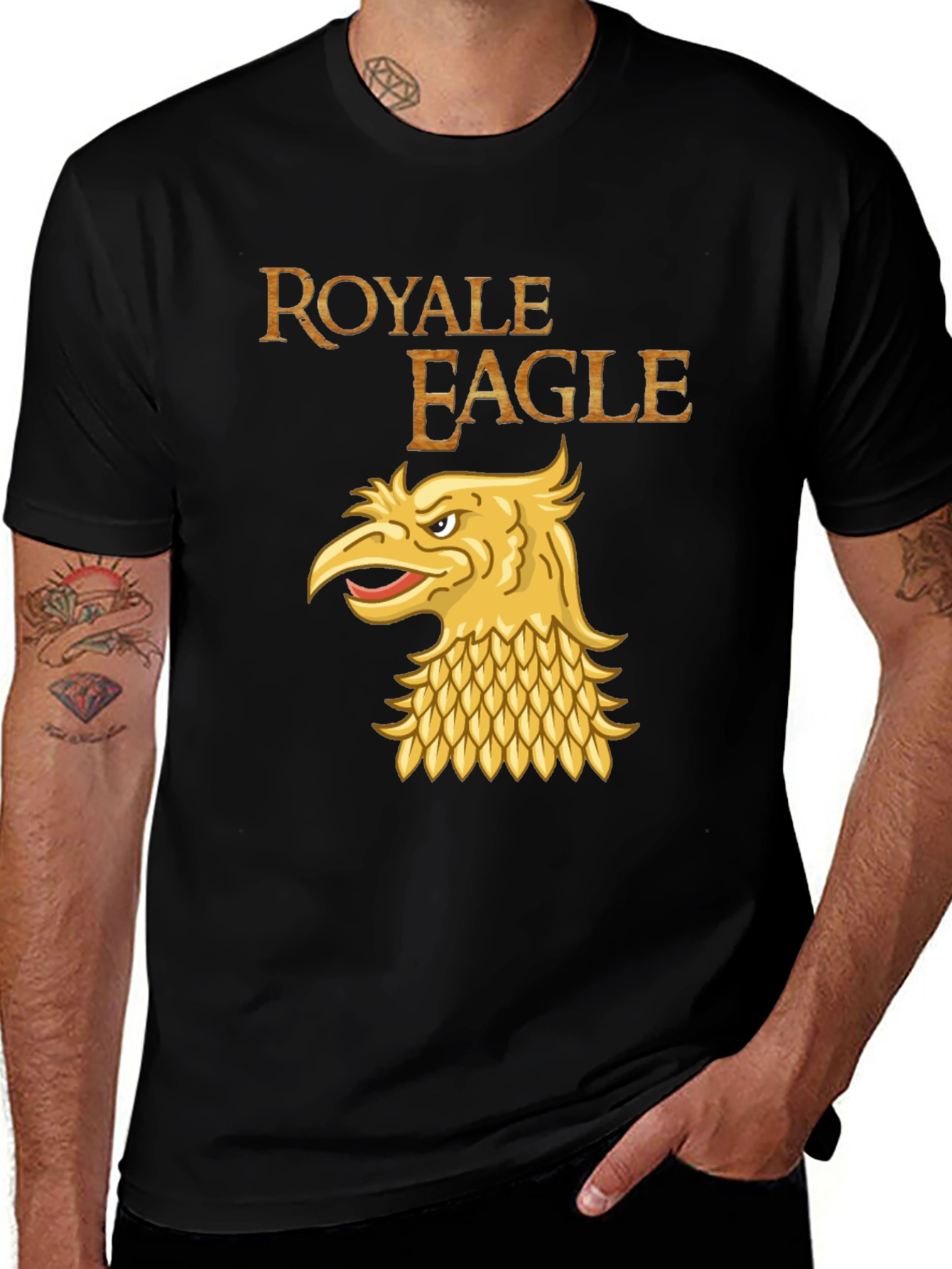 Royale Eagle Graphic T-Shirt - Black