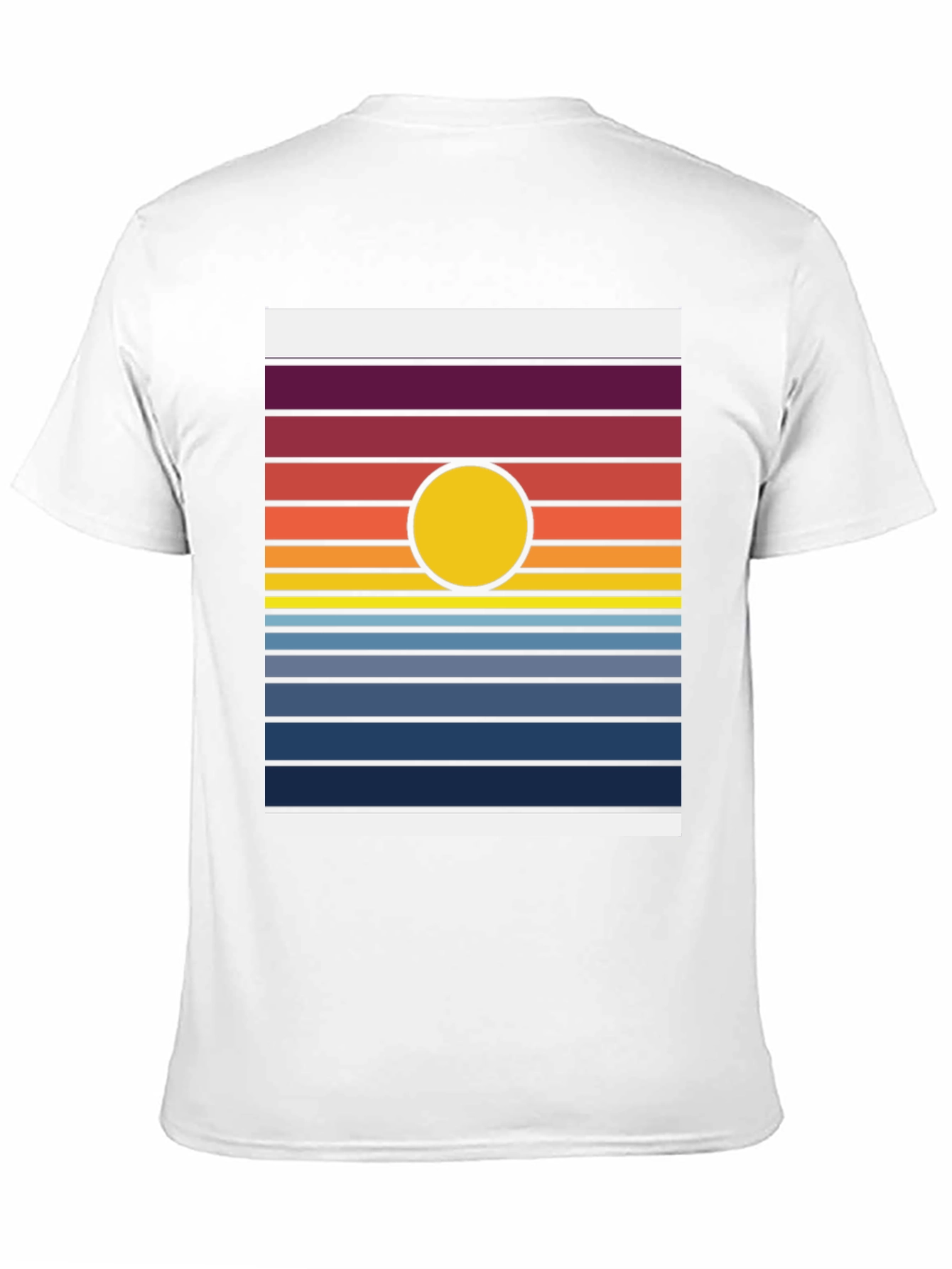 Retro Sunset Striped Graphic Tee