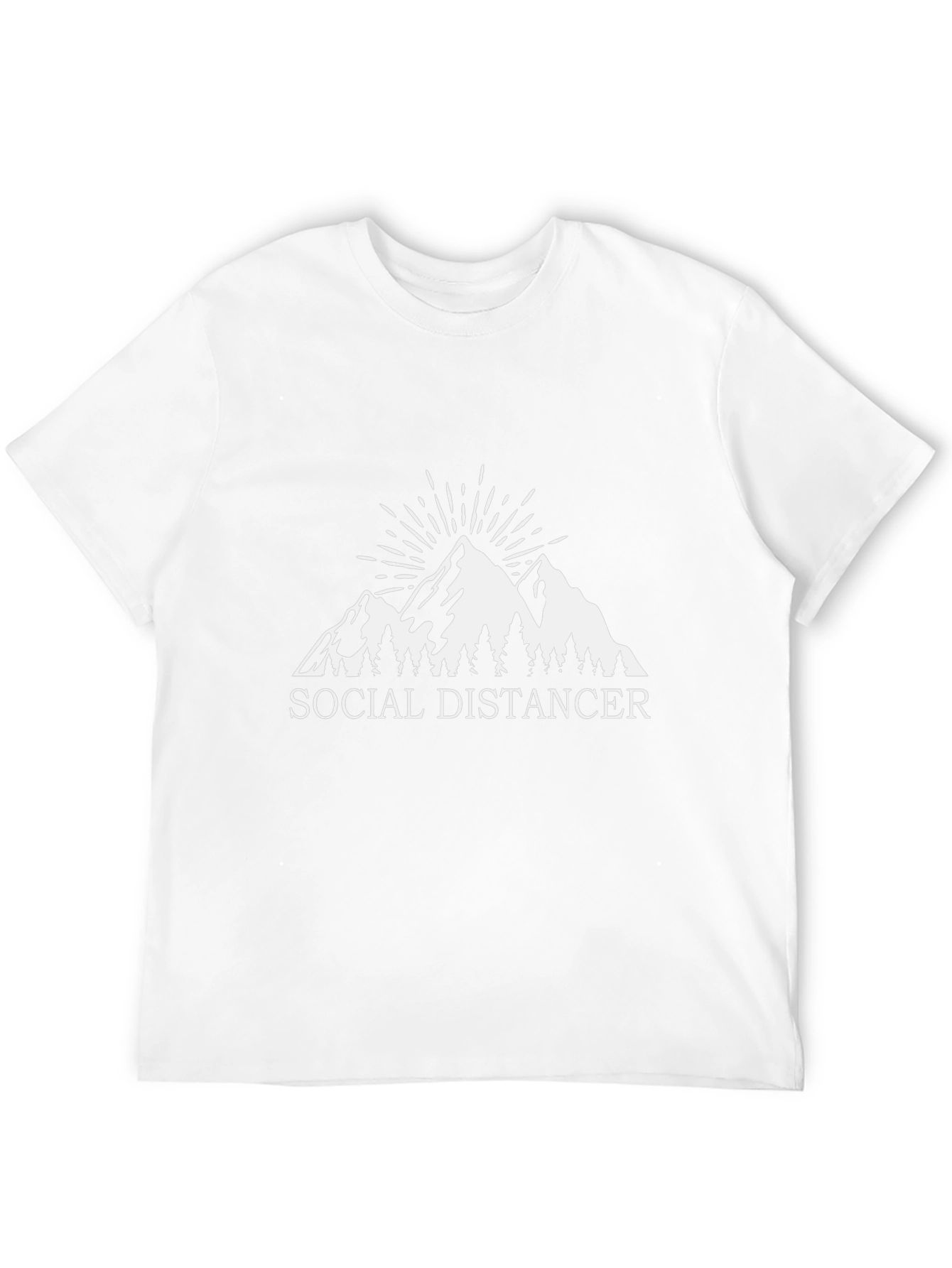Social Distancer Mountain Graphic T-Shirt