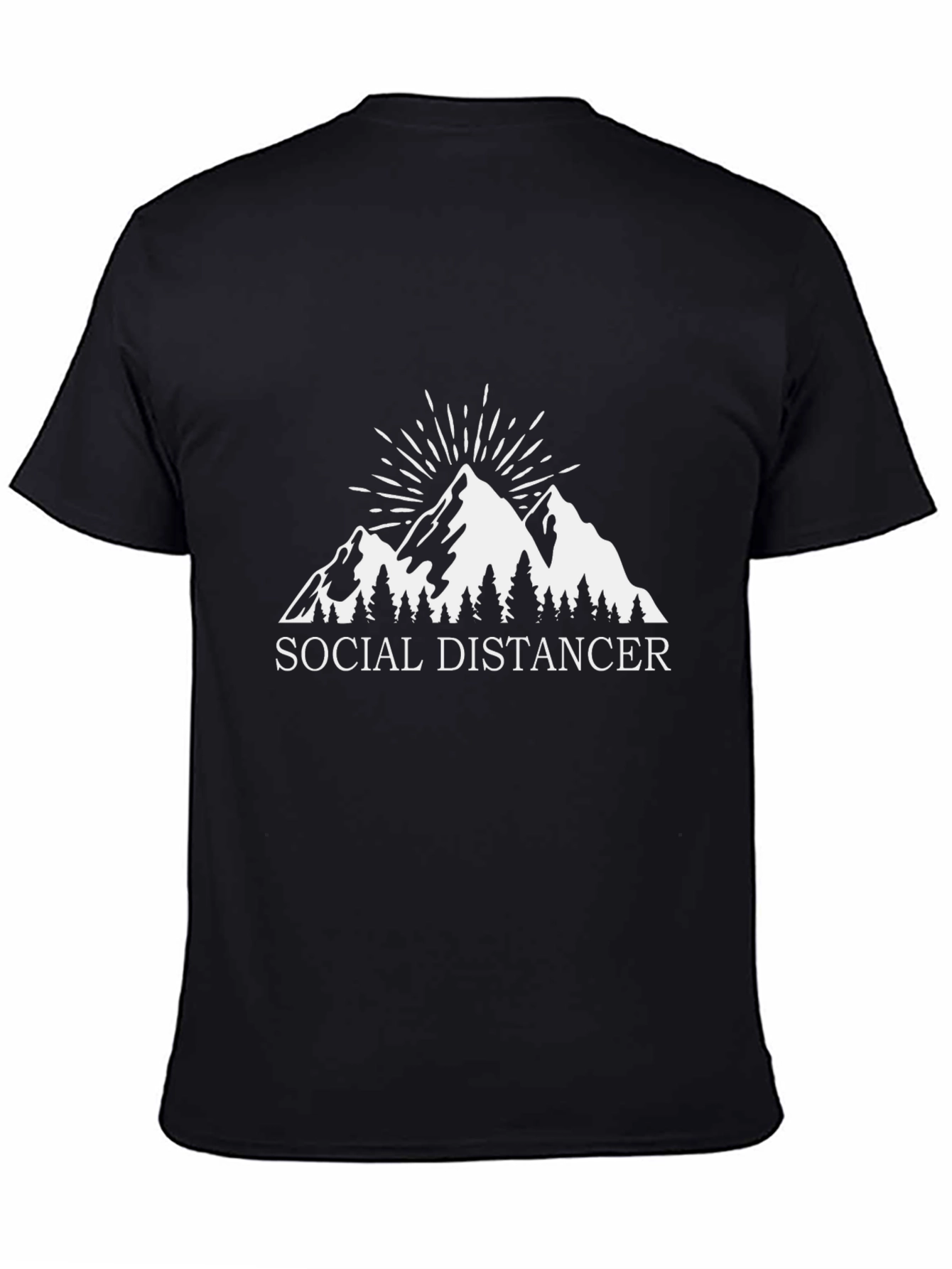 Social Distancer Mountain Graphic T-Shirt