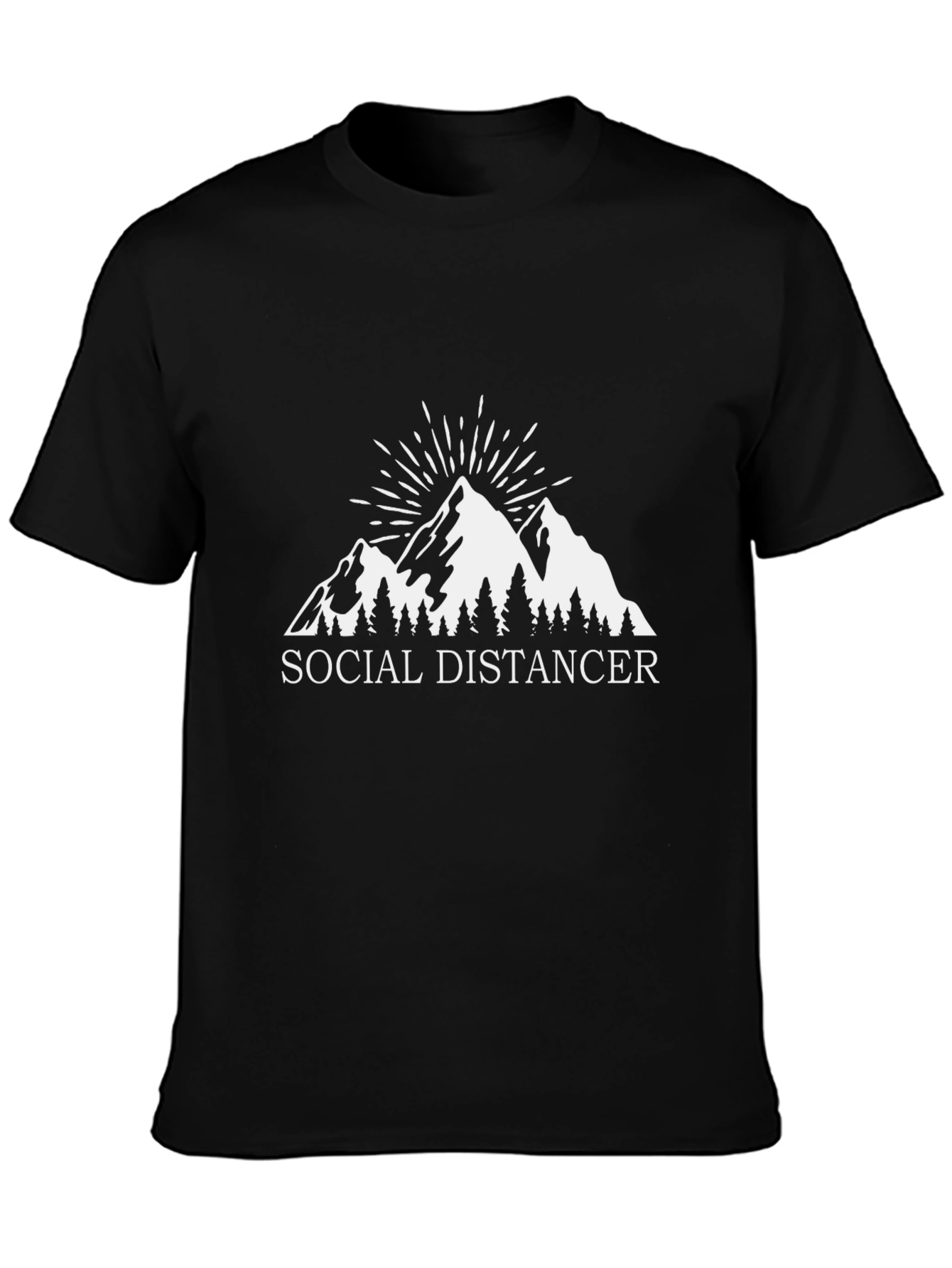Social Distancer Mountain Graphic T-Shirt