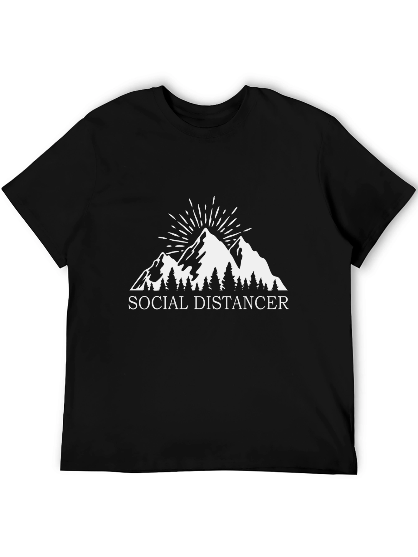 Social Distancer Mountain Graphic T-Shirt