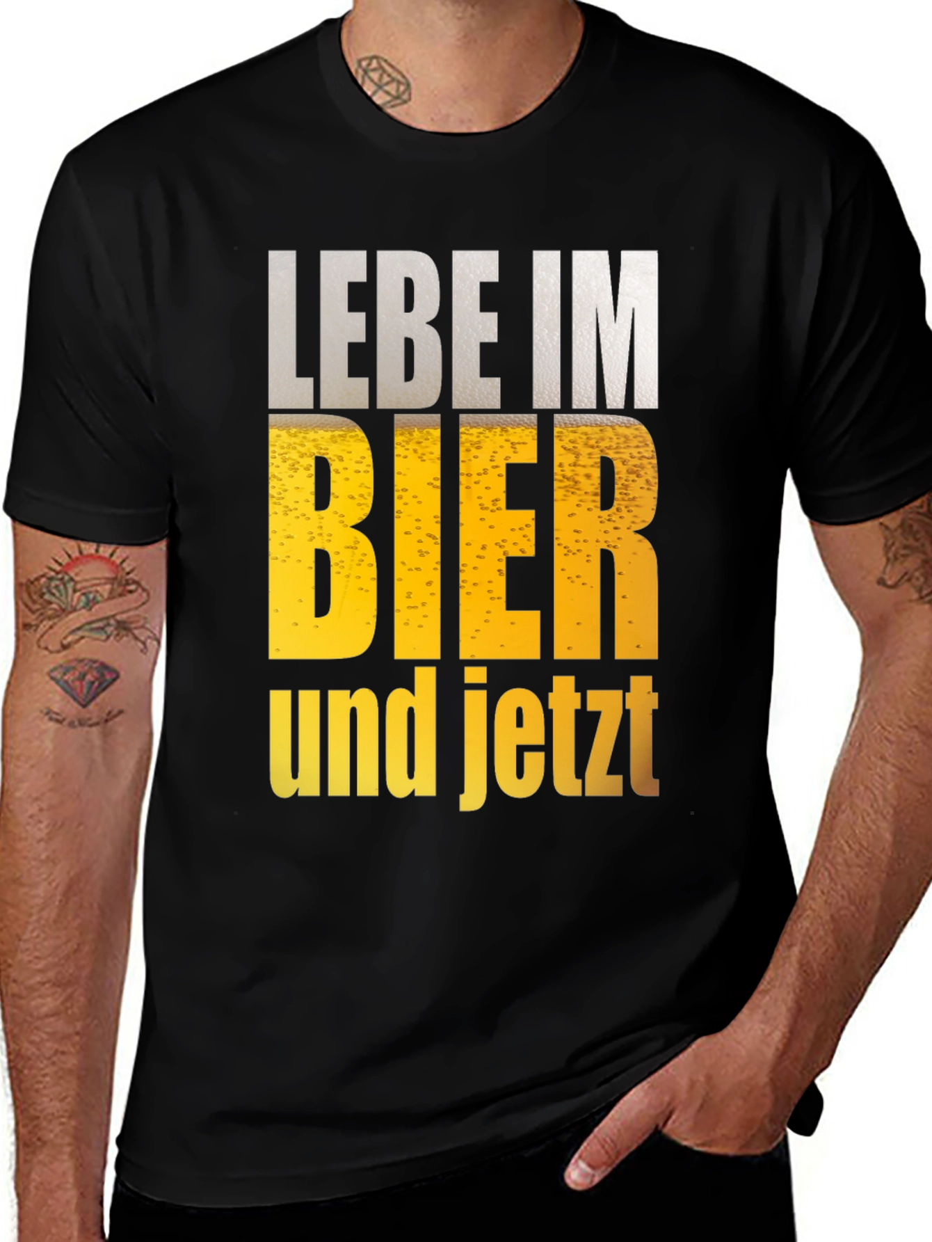 Lebe Im Bier Mens Graphic T-Shirt - Beer Lover