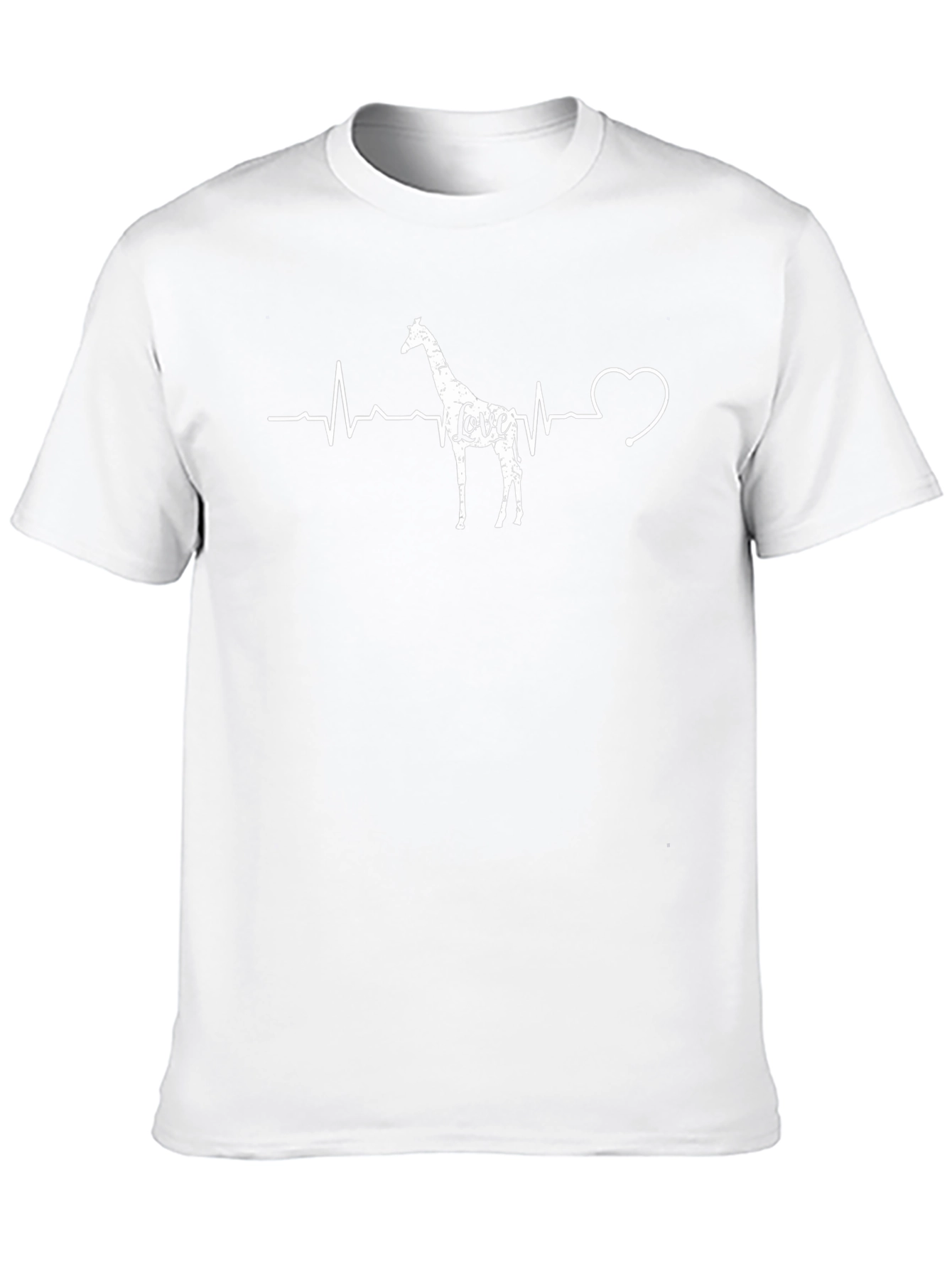 Giraffe Love Heartbeat Graphic Tee