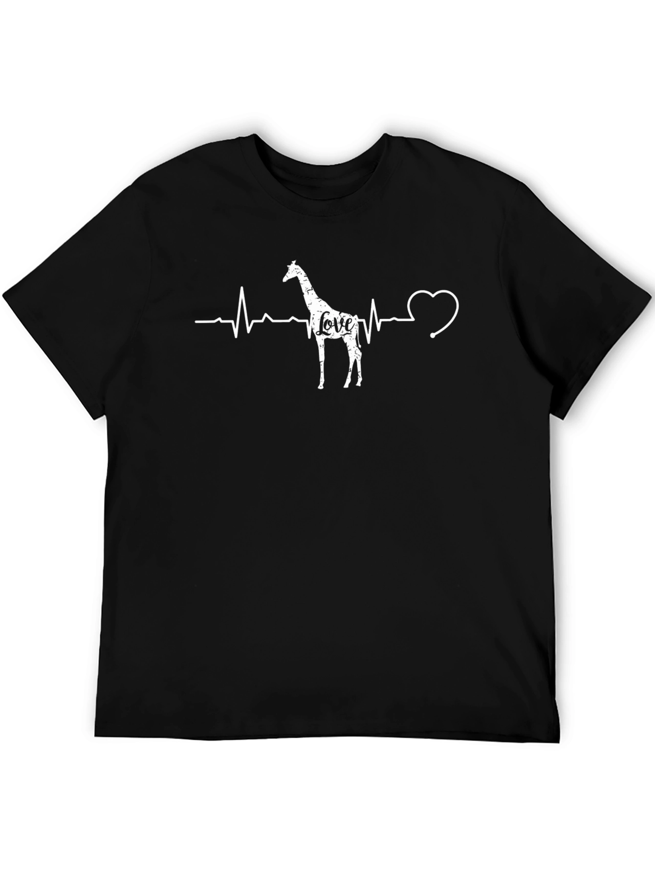 Giraffe Love Heartbeat Graphic Tee