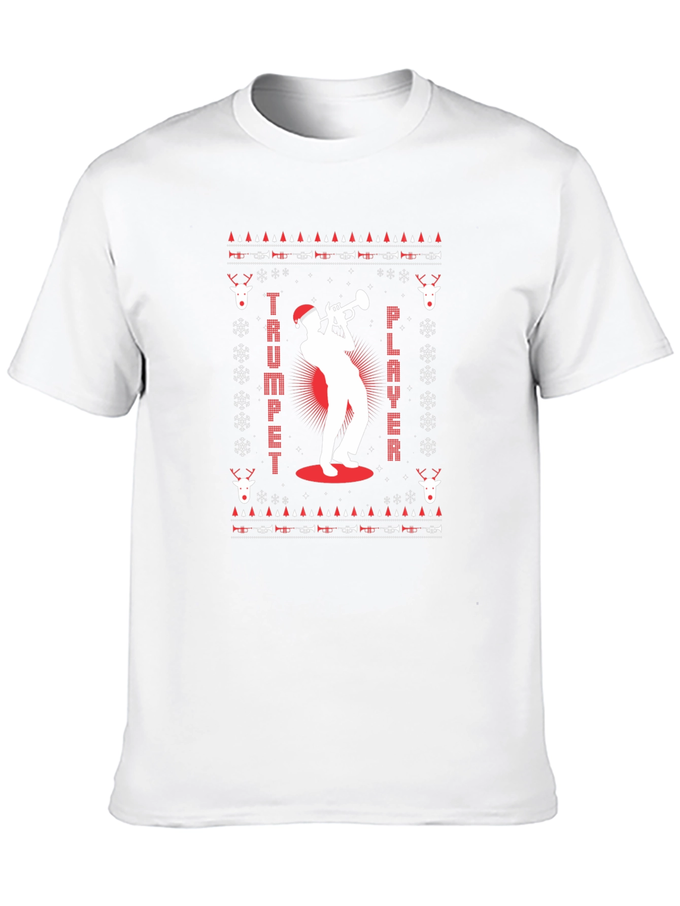 Trumpet Player Ugly Christmas T-Shirt