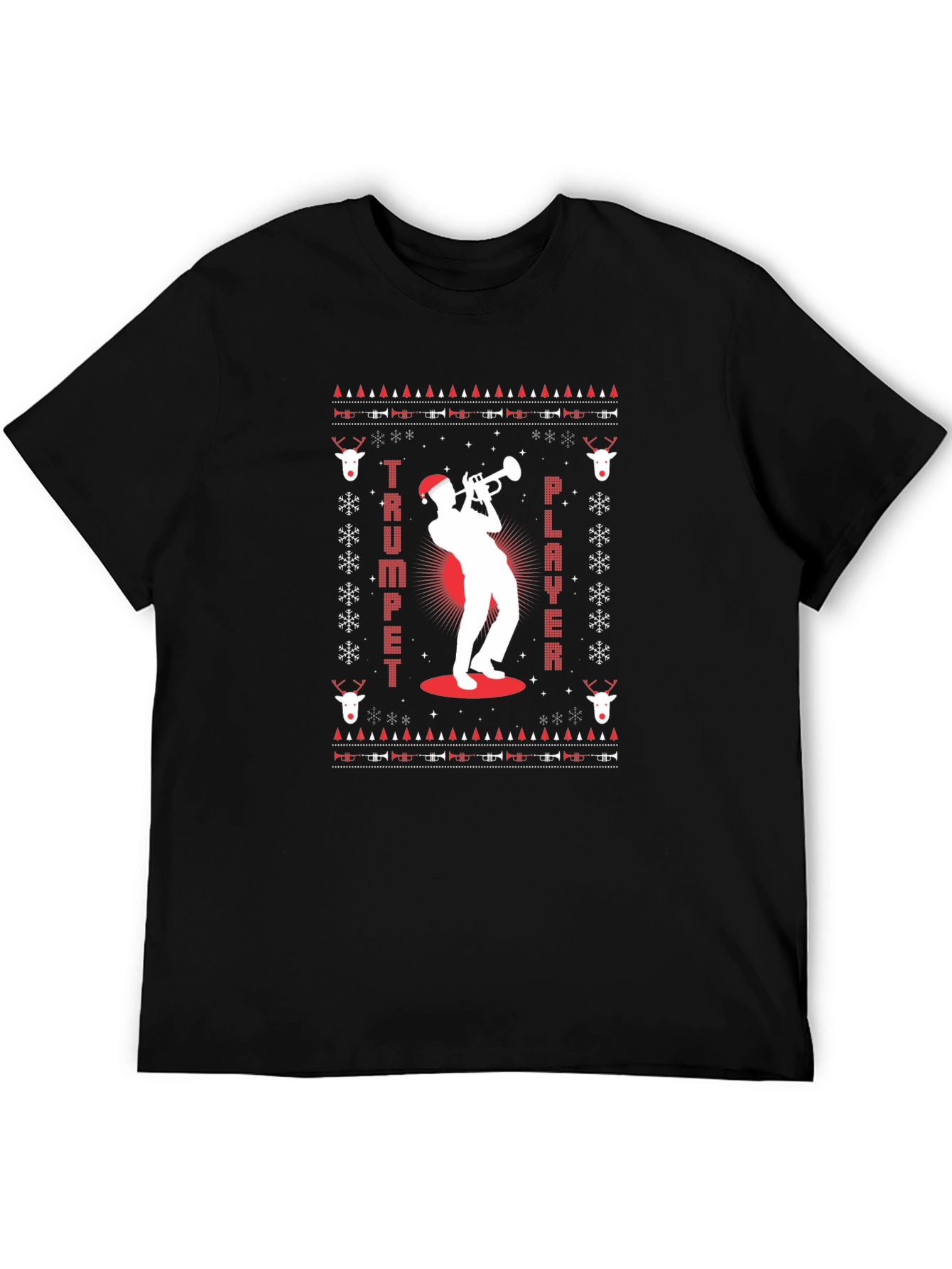 Trumpet Player Ugly Christmas T-Shirt