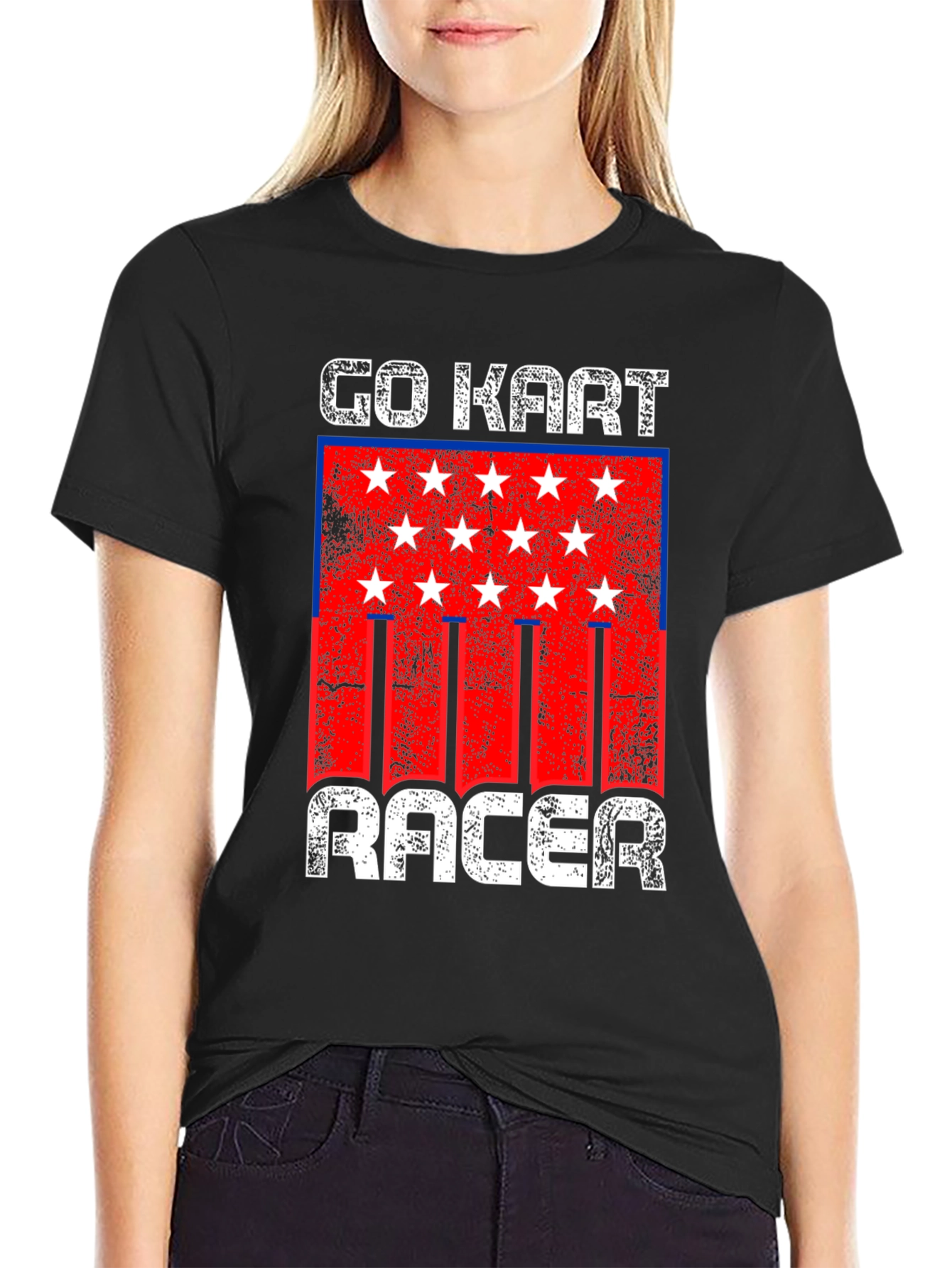 Go Kart Racer Graphic Tee - Distressed Design