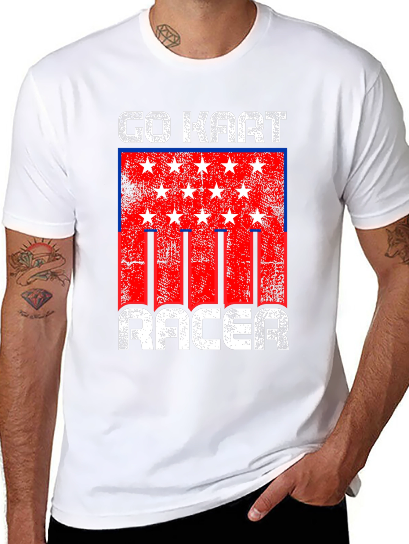 Go Kart Racer Graphic Tee - Distressed Design