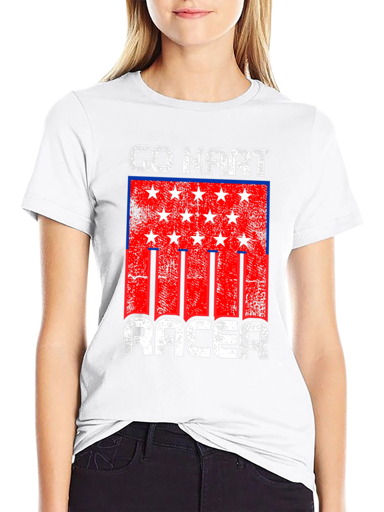 Go Kart Racer Graphic Tee - Distressed Design