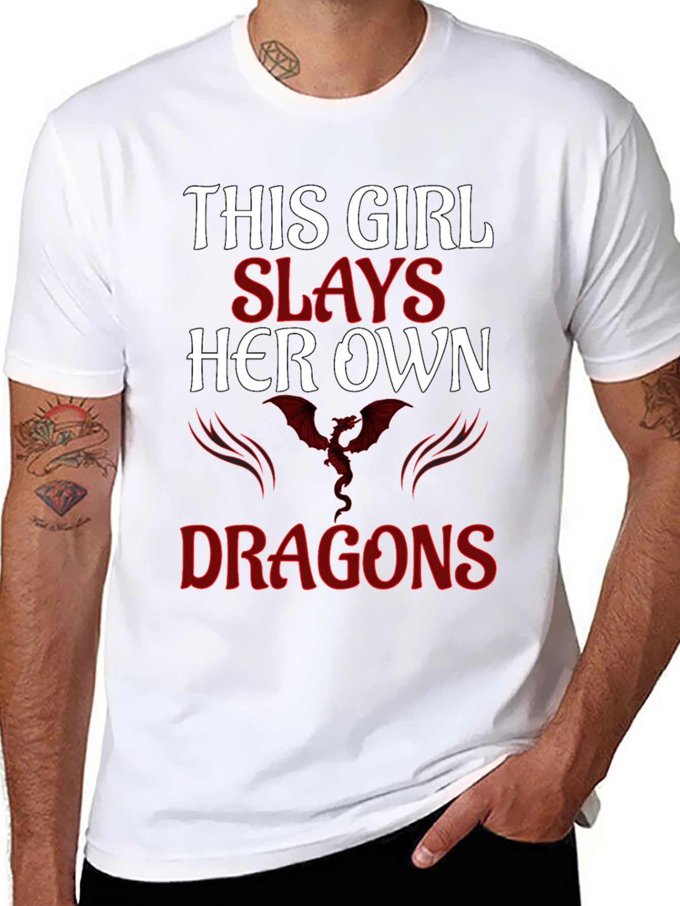 Girl Slays Dragons Graphic T-Shirt