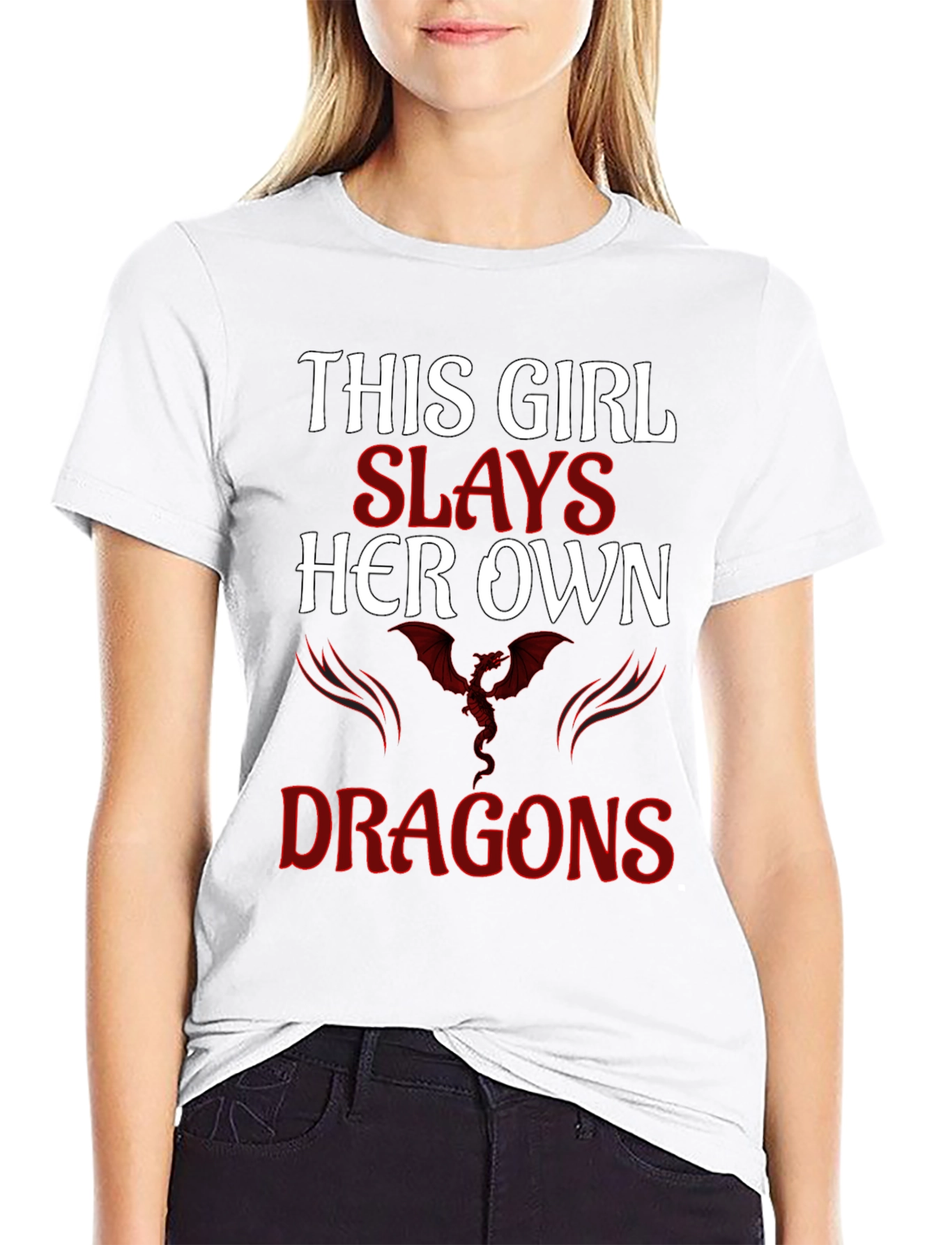 Girl Slays Dragons Graphic T-Shirt