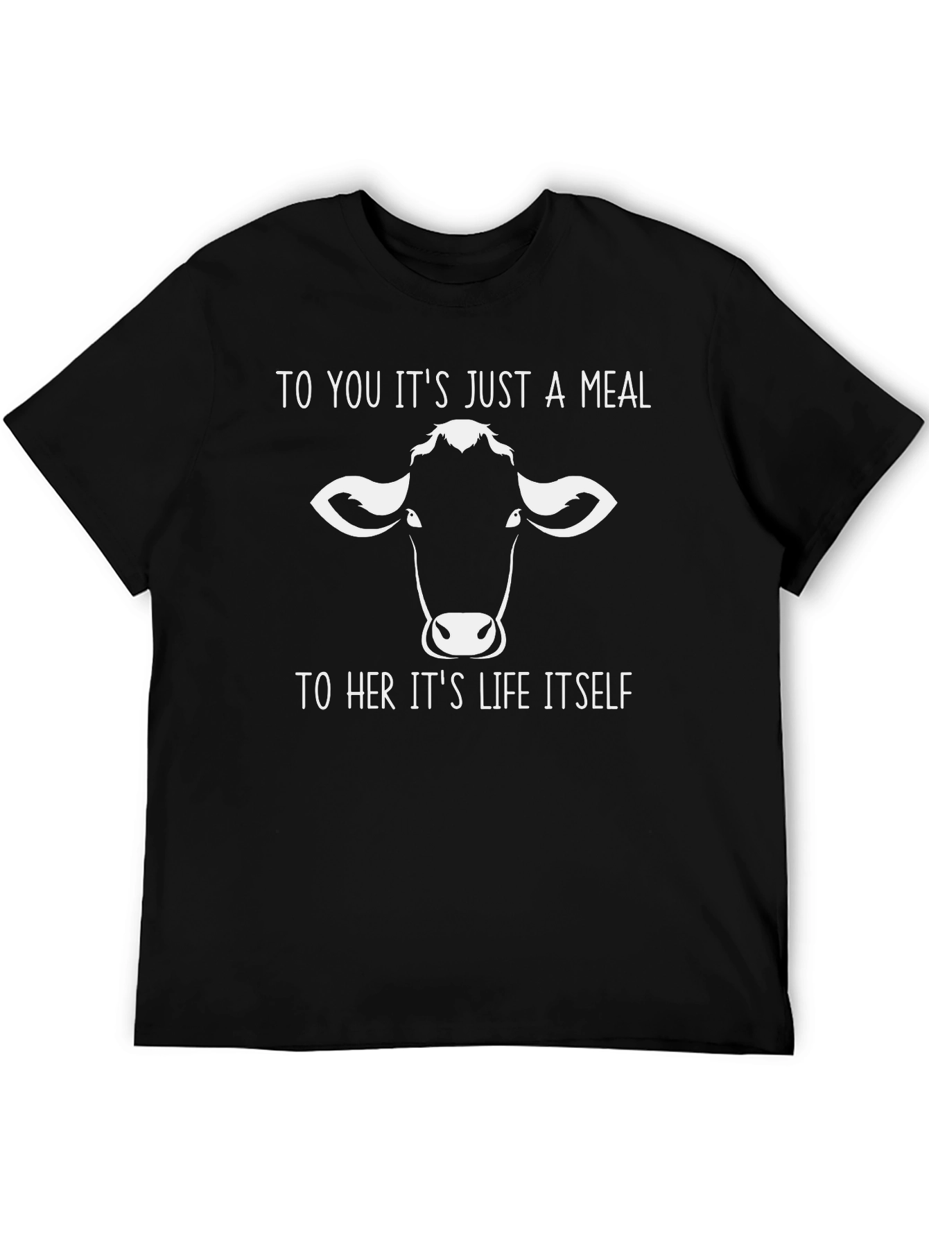 Vegan Cow Graphic T-Shirt - Animal Rights Awareness Tee