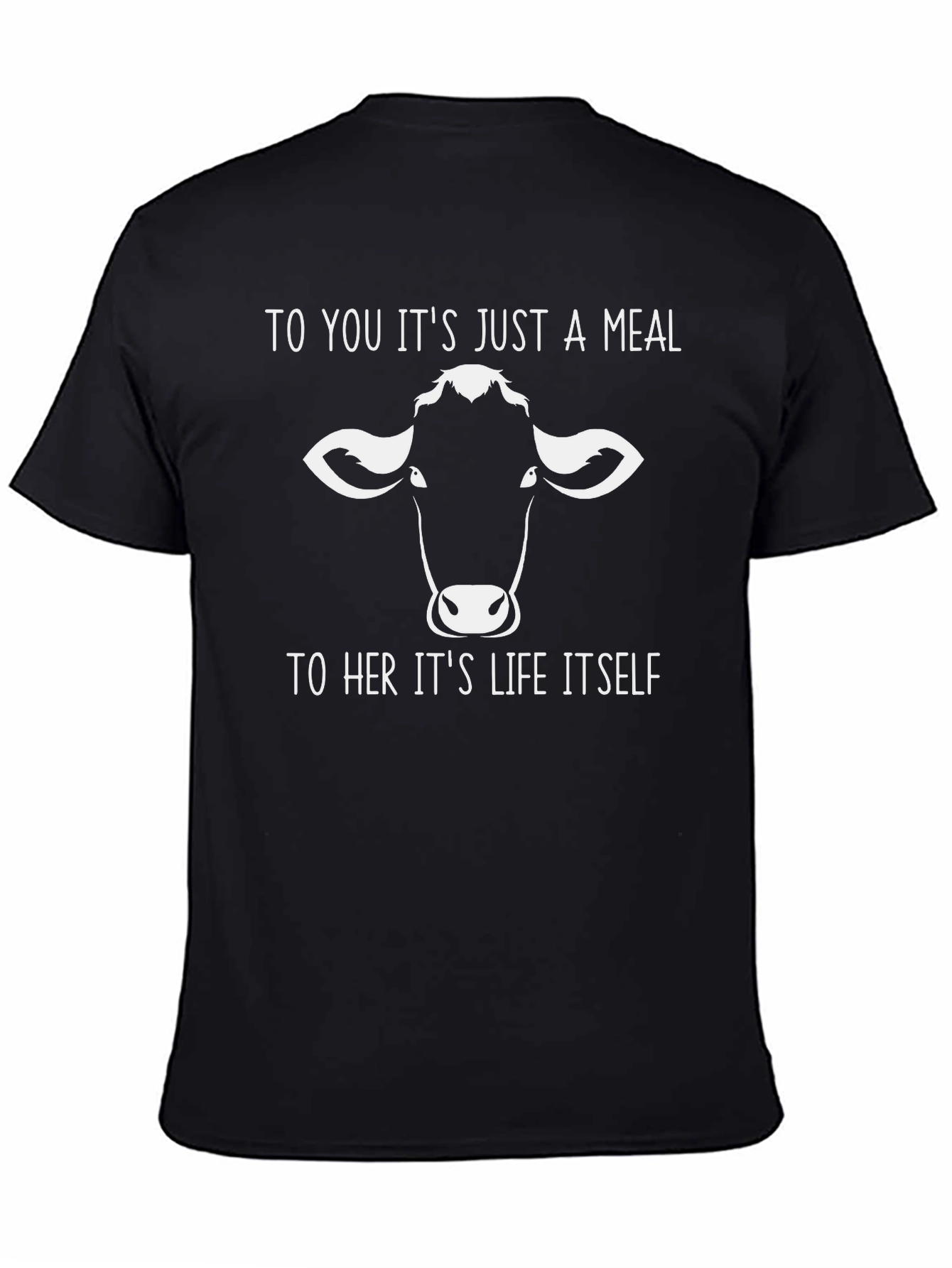 Vegan Cow Graphic T-Shirt - Animal Rights Awareness Tee