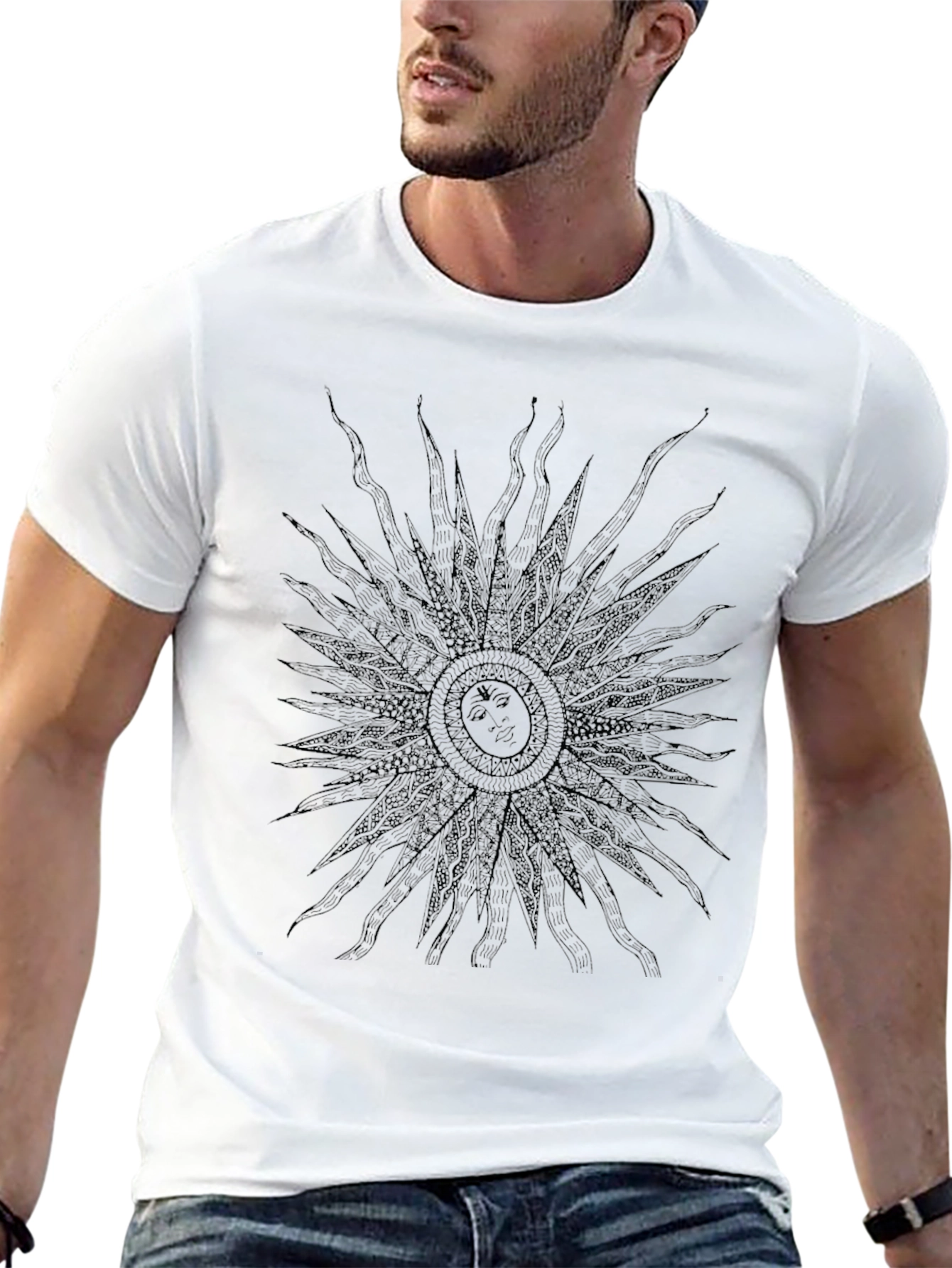 Black Sun Graphic Tee - Modern Style
