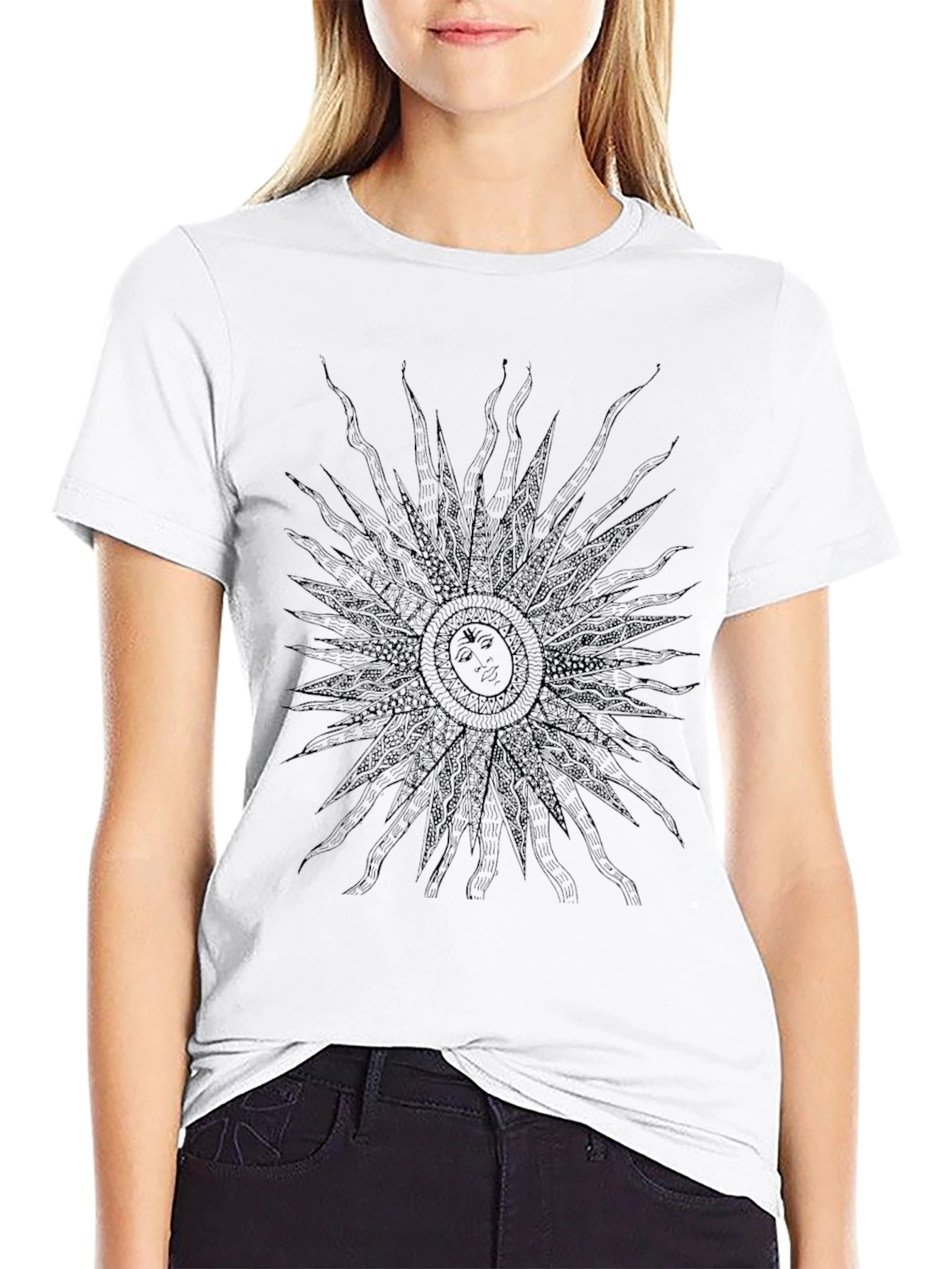 Black Sun Graphic Tee - Modern Style