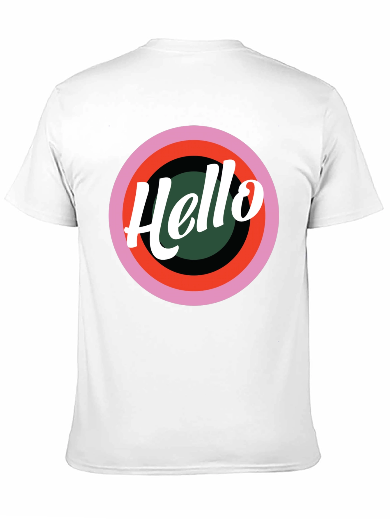Retro Hello Graphic Black T-Shirt