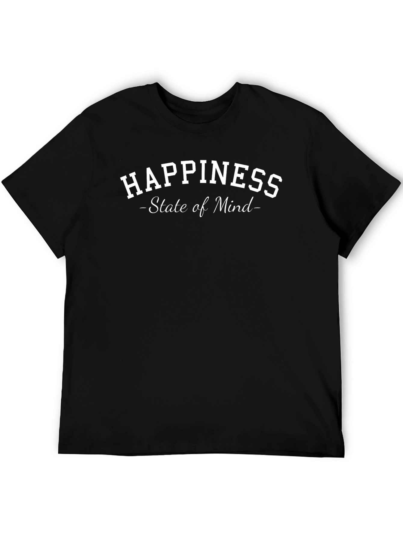 Happiness State of Mind Black Graphic Tee