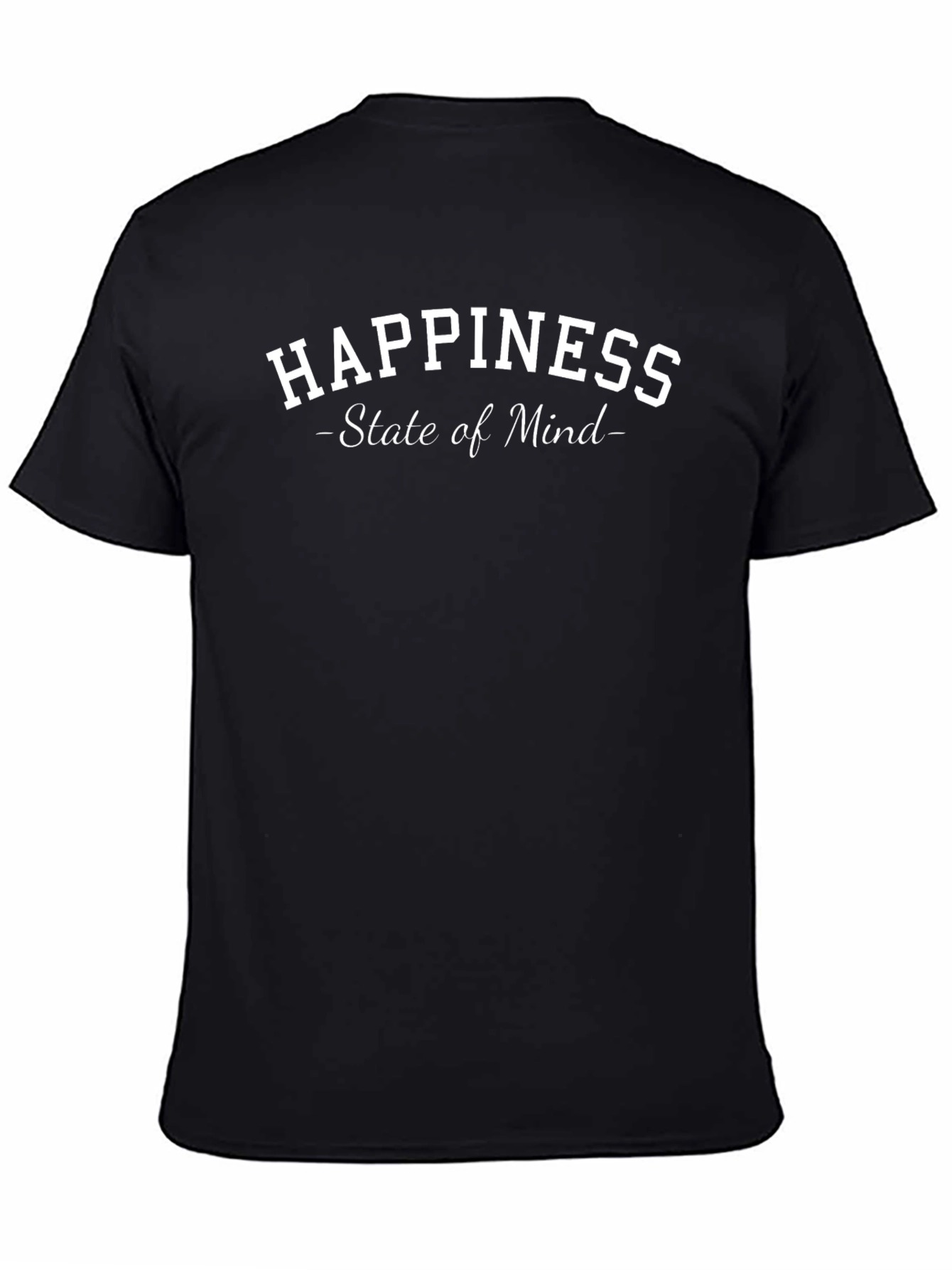 Happiness State of Mind Black Graphic Tee