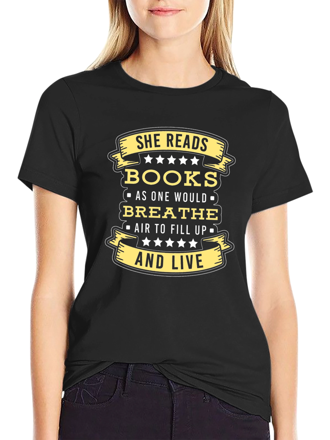She Reads Books T-Shirt - Reader Apparel