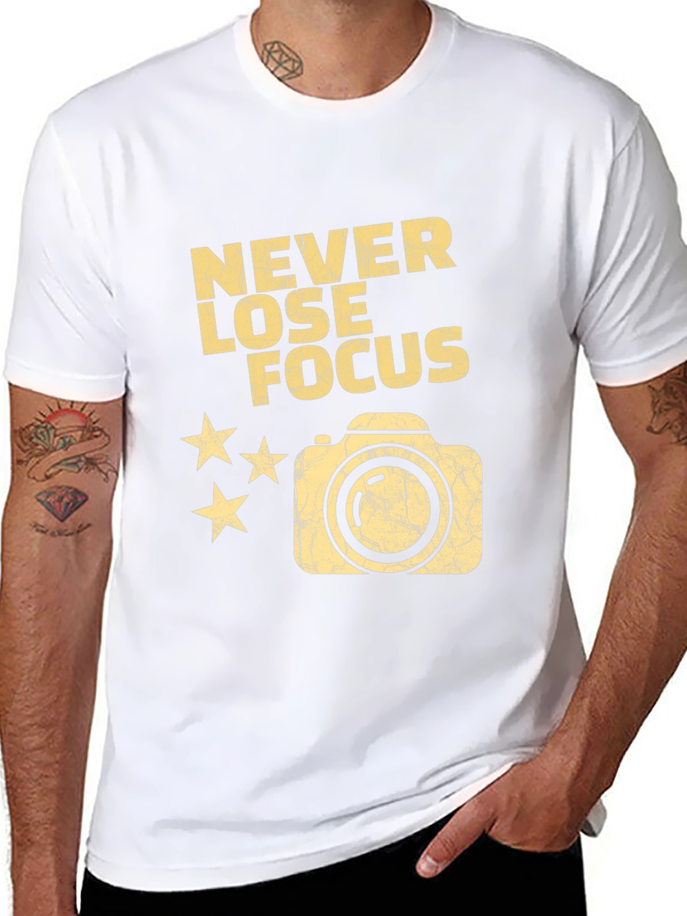 Never Lose Focus Camera Graphic T-Shirt