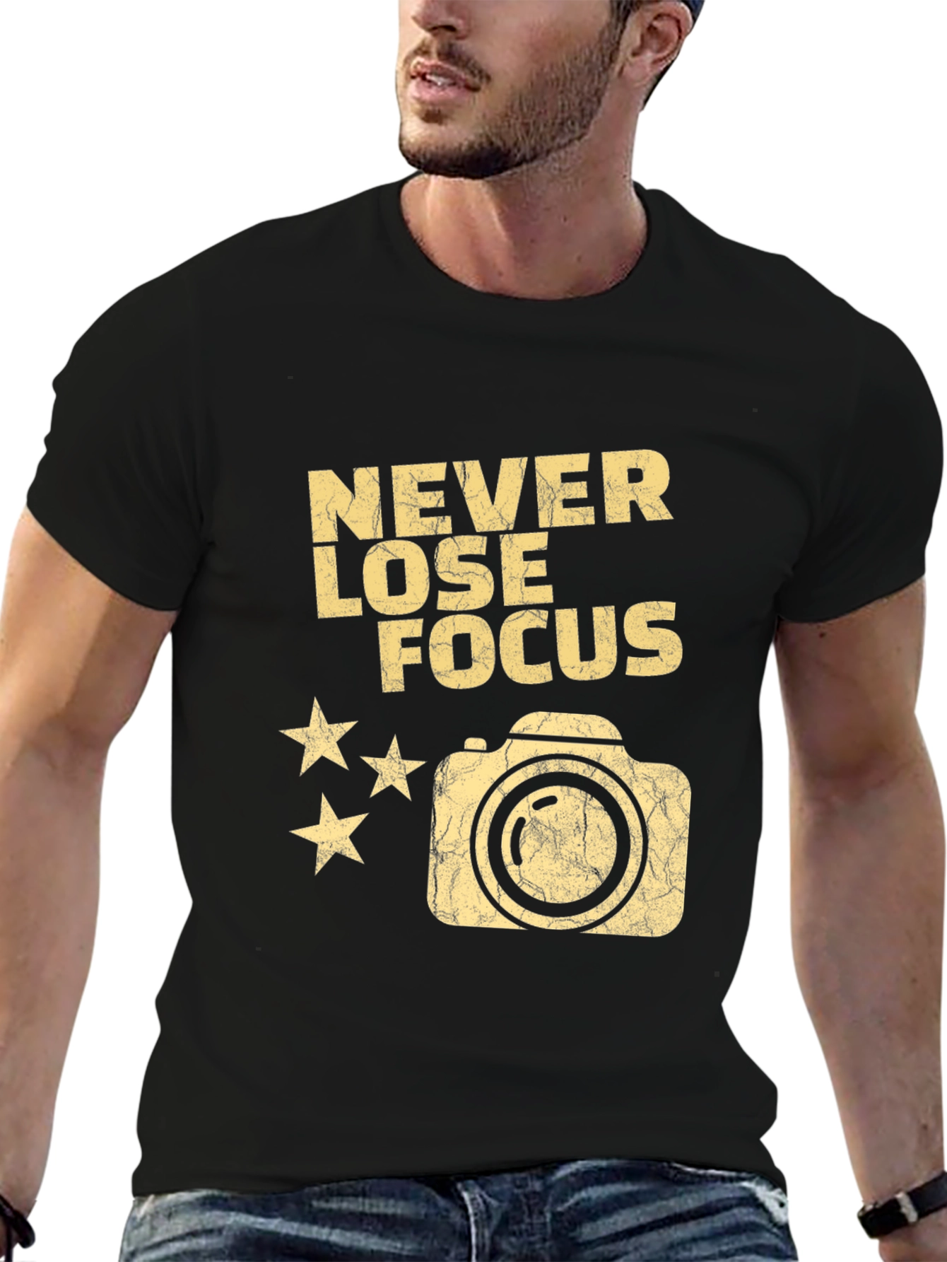 Never Lose Focus Camera Graphic T-Shirt