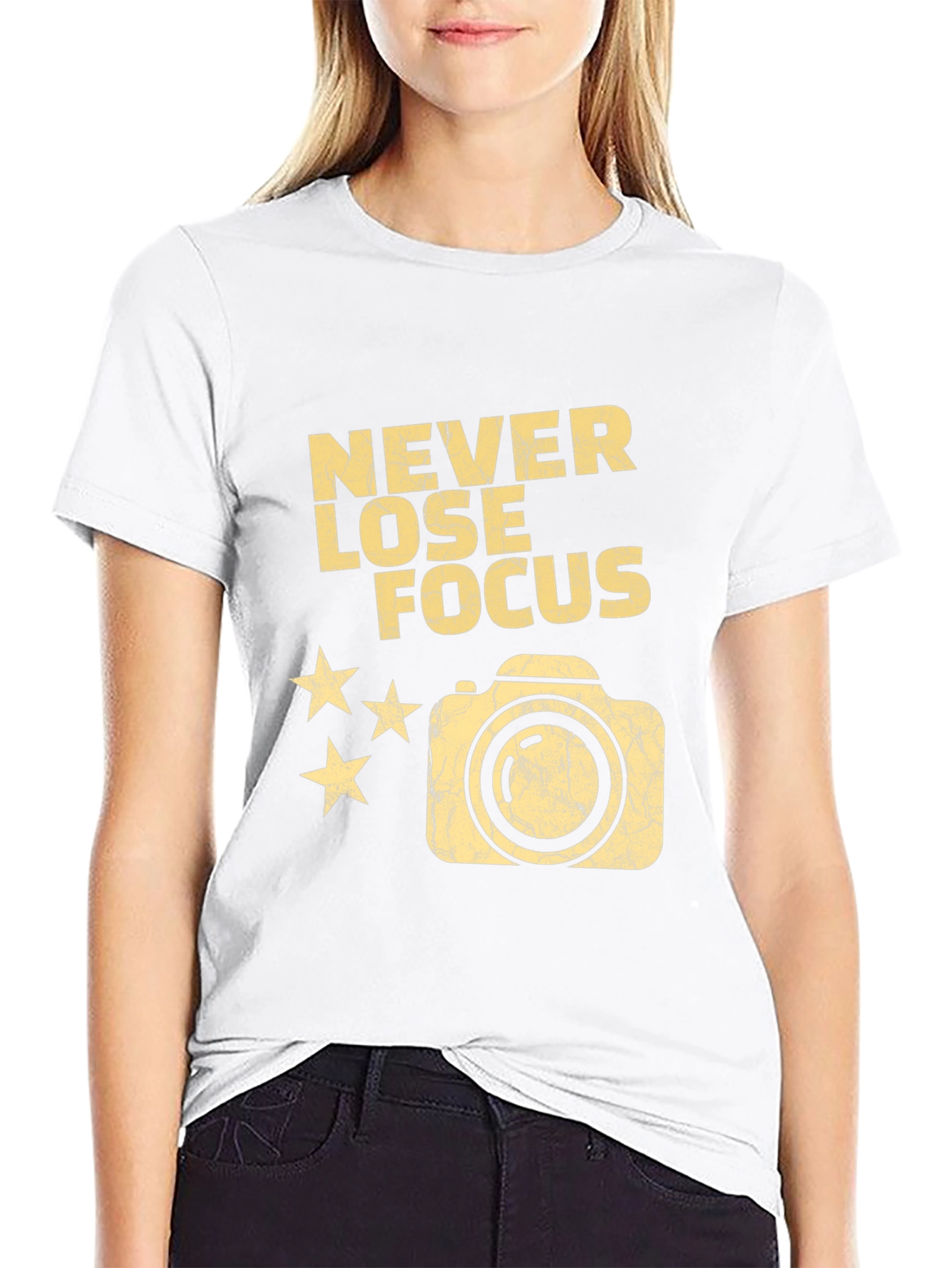 Never Lose Focus Camera Graphic T-Shirt